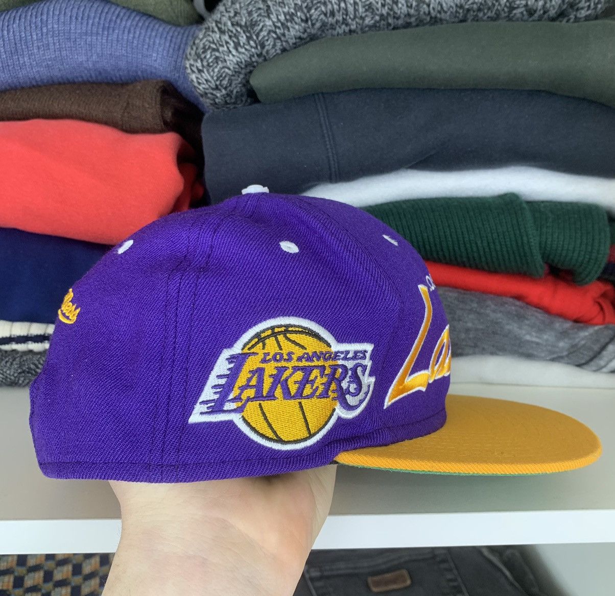NBA Mitchell & Ness Los Angeles Lakers Cap Hat Size ONE SIZE - 13 Thumbnail