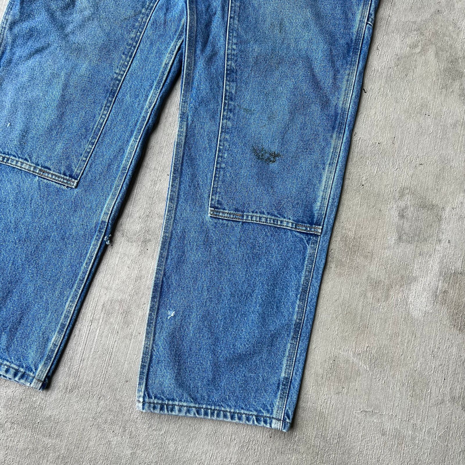 Carhartt × Vintage Carhartt blue denim jeans double knee work carpenter pants Size US 33 - 5 Thumbnail
