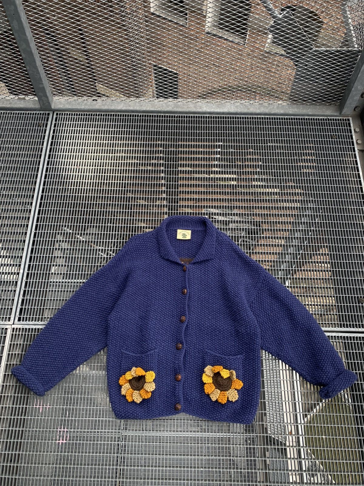 Handmade Vintage 90s Pachamama Handmade Wool Knitted Cardigan Size US M / EU 48-50 / 2 - 3 Thumbnail
