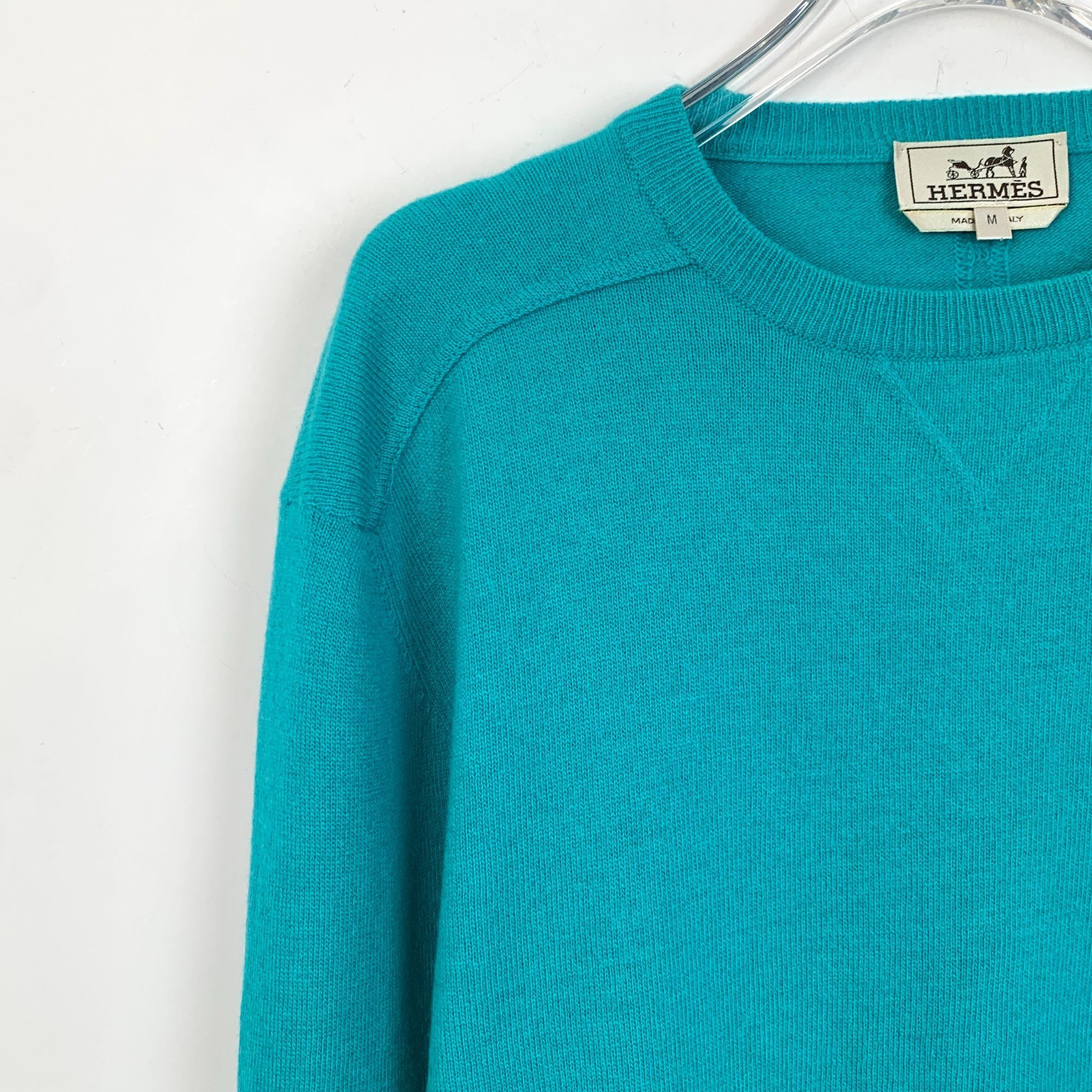 Hermes Hermes Blue Wool-Cashmere Round-Neck Knitted Sweater M Size US M / EU 48-50 / 2 - 5 Thumbnail