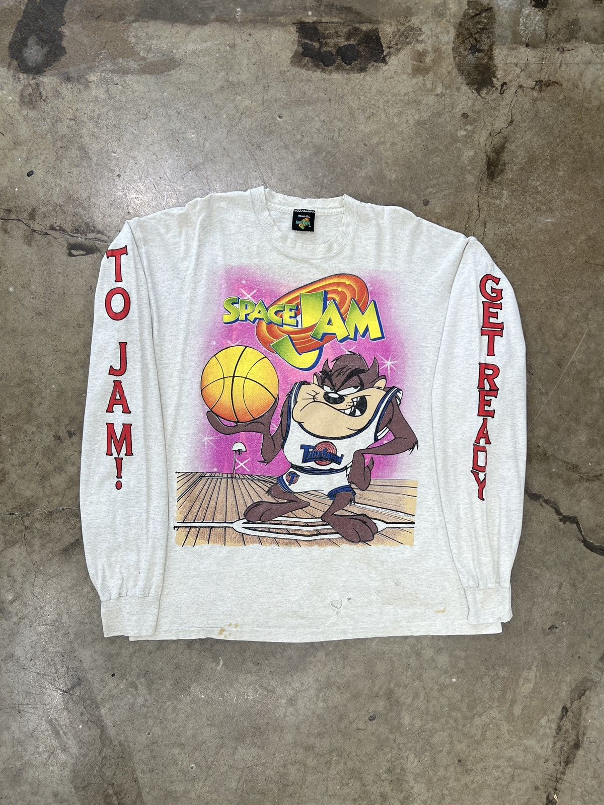Warner Bros Vintage 90s Looney Tunes Space Jam Taz Long Sleeve Tee XL Size US XL / EU 56 / 4 - 2 Thumbnail