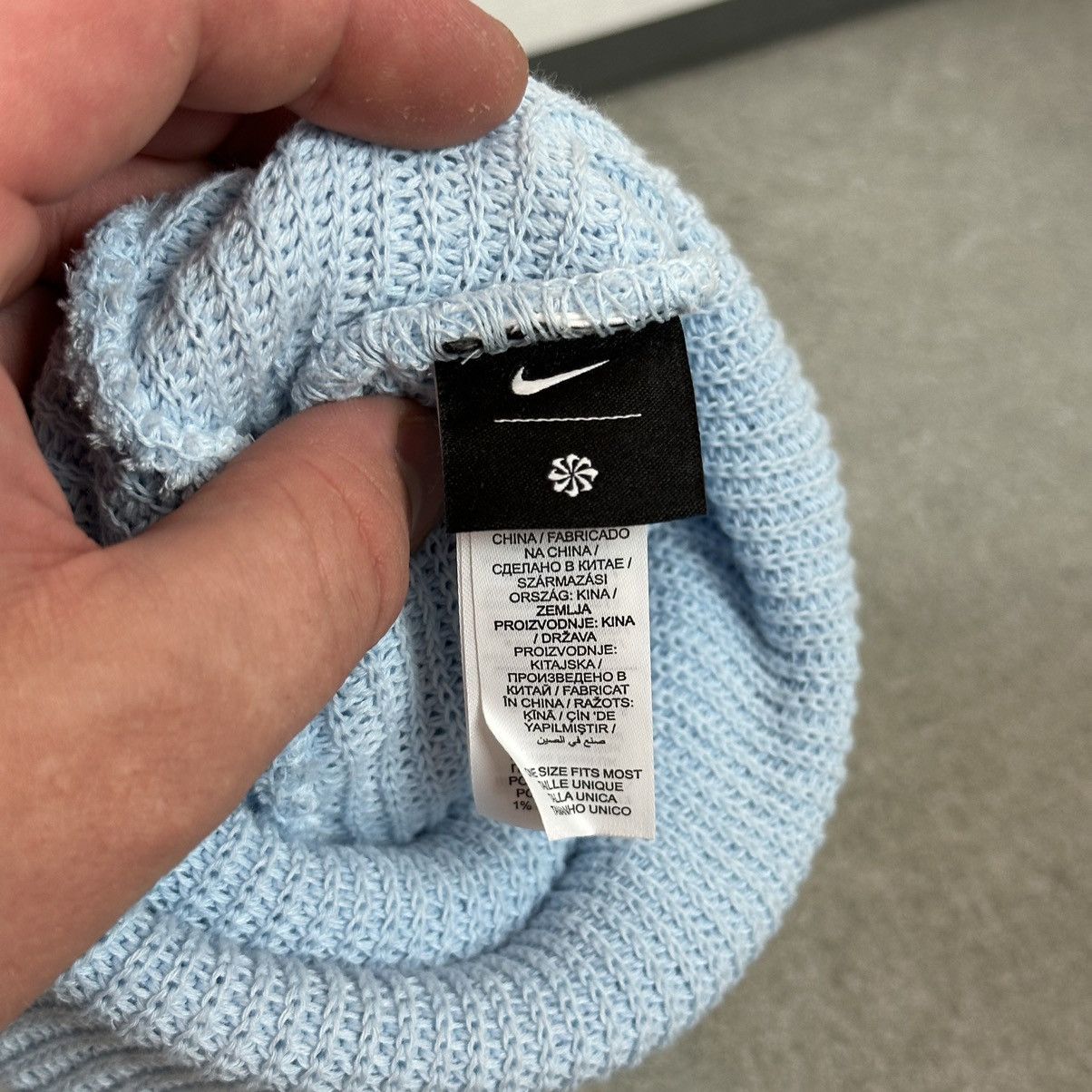 Nike Nike knitted swoosh hat baby blue streetwear Size ONE SIZE - 4 Thumbnail