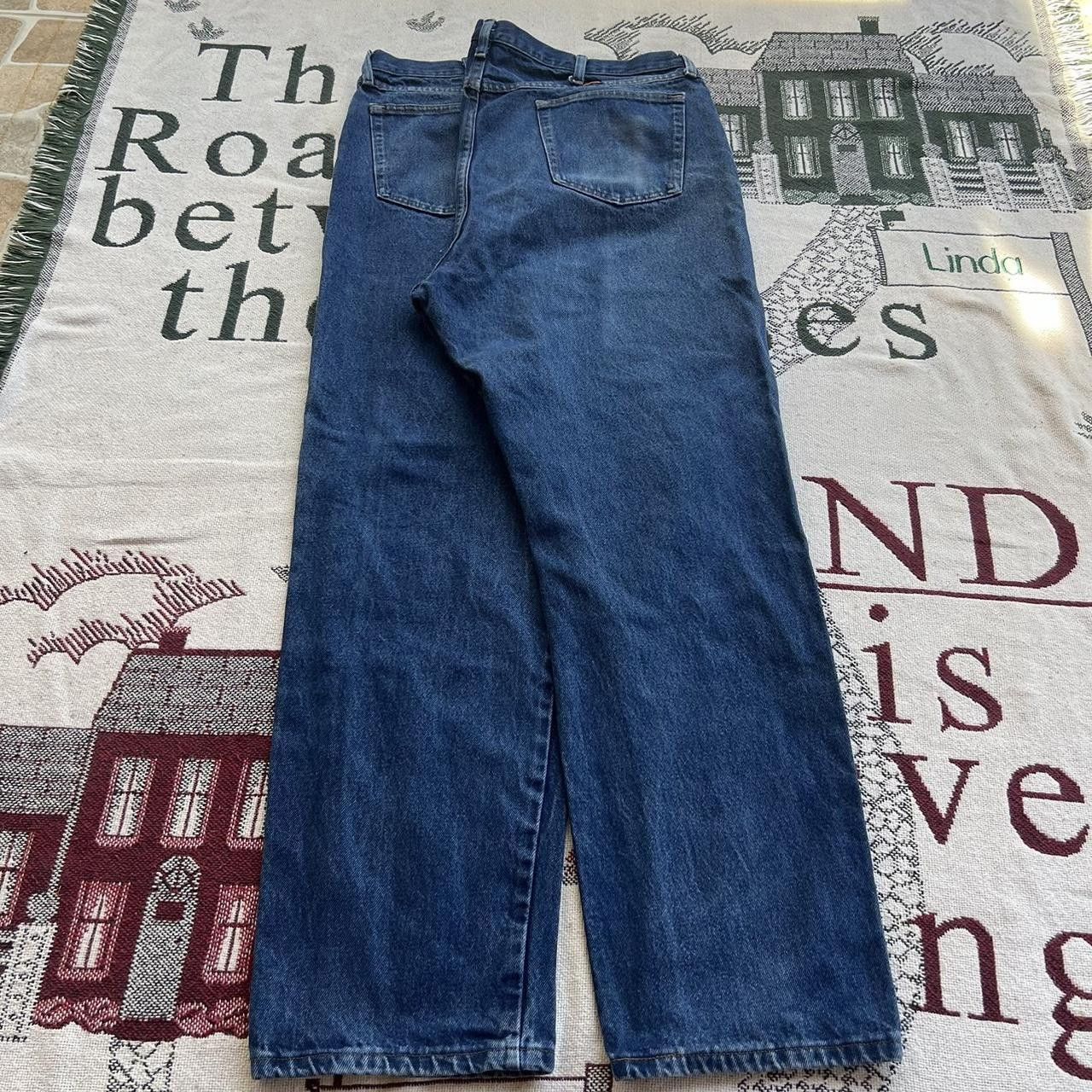 Vintage Vintage Y2K/2000s Baggy Grunge Dark Wash Denim Jeans! Size US 42 / EU 58 - 4 Thumbnail