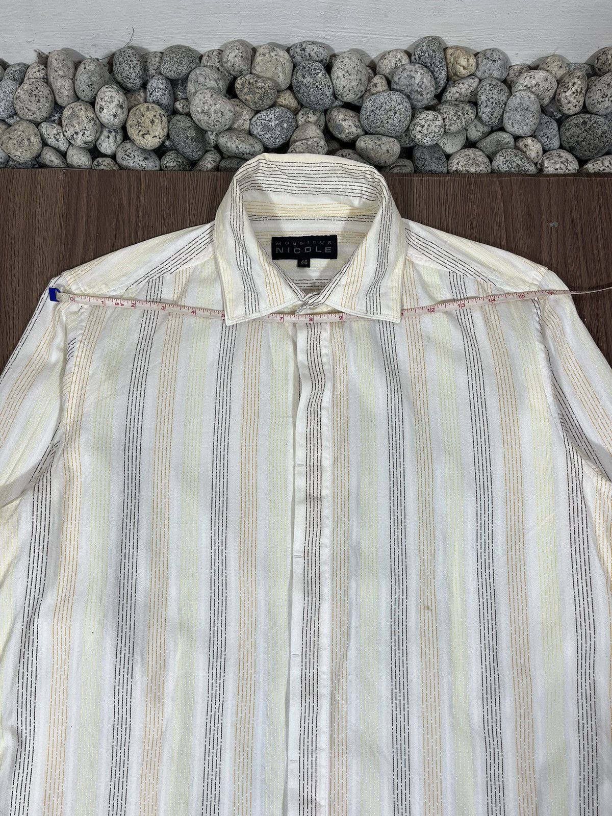 Matsuda × Nicole Club × Vintage Nicole Monsieur Double Collar Striped Button Shirt Size US L / EU 52-54 / 3 - 11 Thumbnail