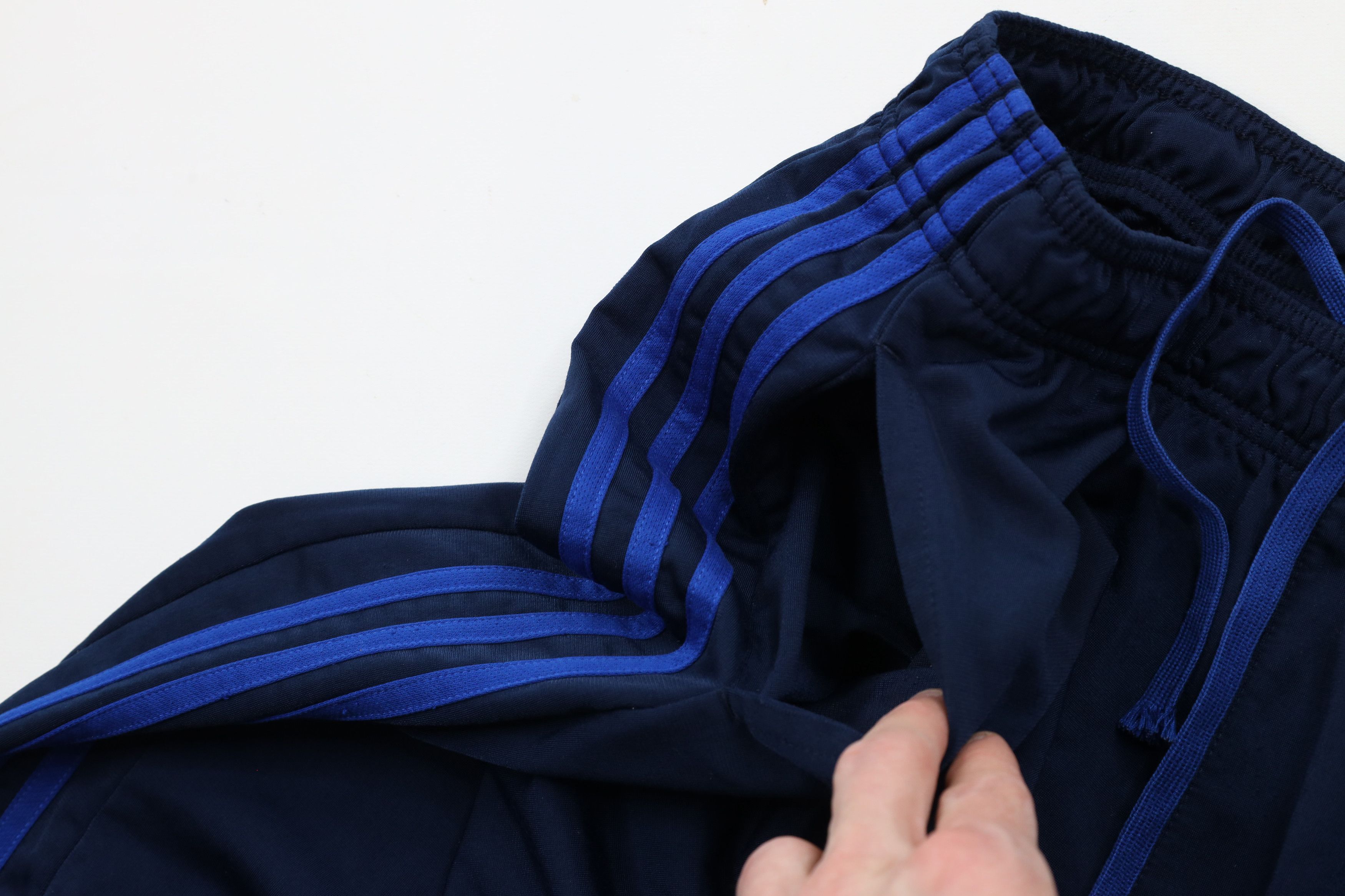 Adidas × Vintage Vintage Adidas Spell Out Striped Wide Leg Sweatpants Blue Size US 36 / EU 52 - 8 Thumbnail