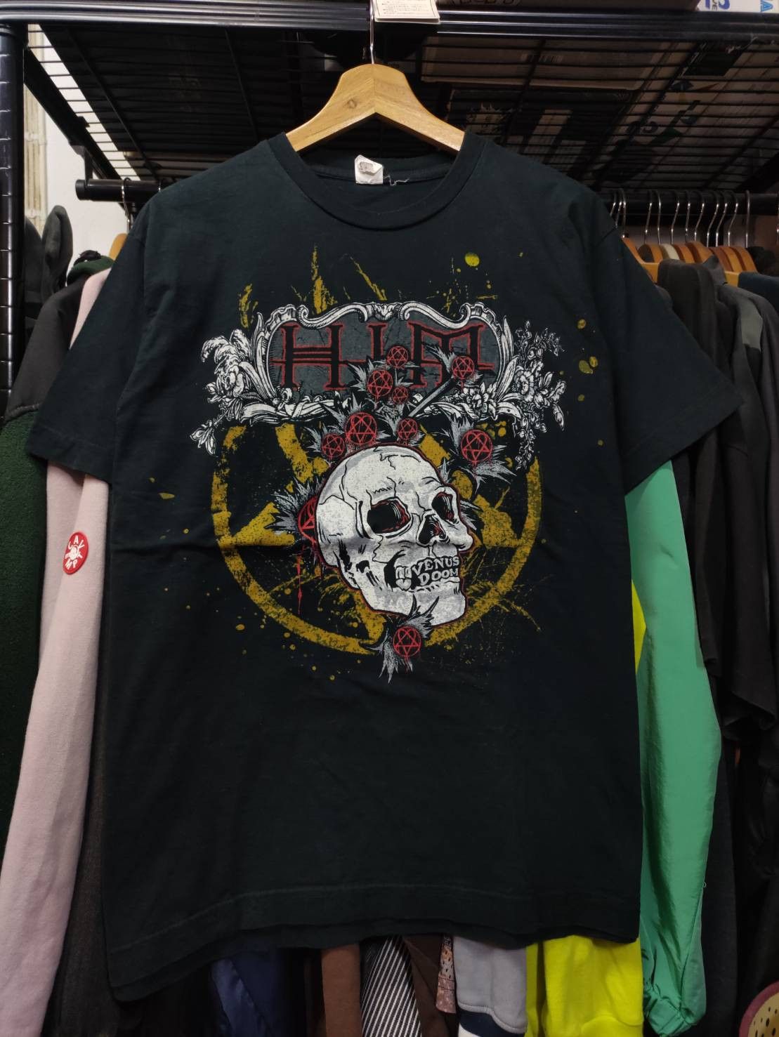 Band Tees Vtg 00's HIM Band " Venus Doom " Tour Promo T-Shirt Size US L / EU 52-54 / 3 - 2 Thumbnail