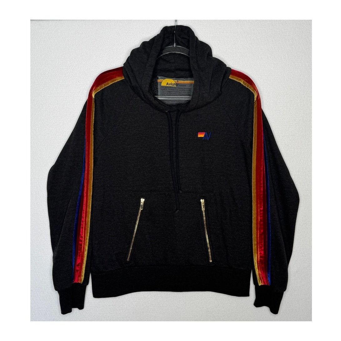 Aviator Nation 2010s Aviator Nation Rainbow Stripe Hoodie Jogger Set S/L Size S / US 4 / IT 40 - 17 Thumbnail