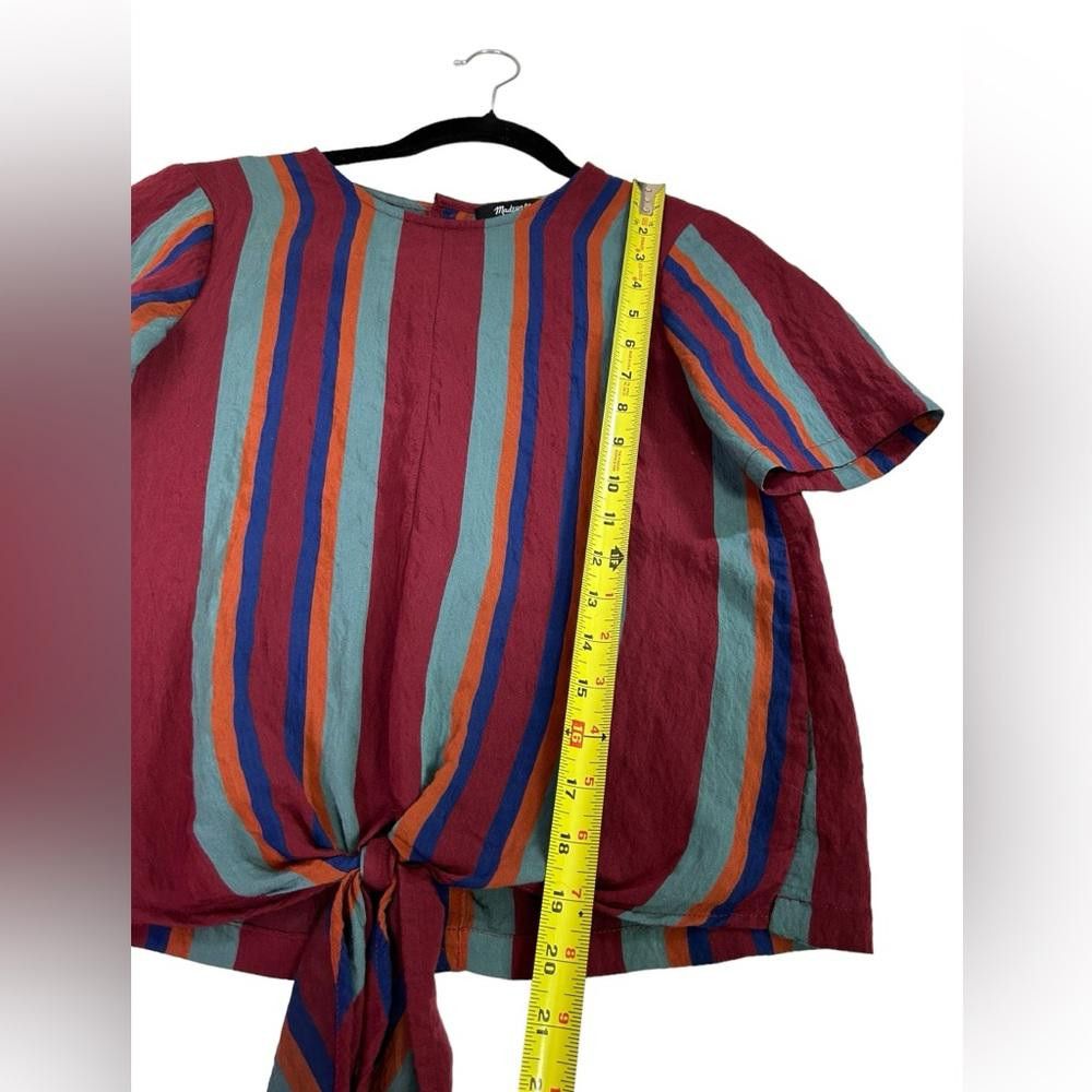 Madewell Madewell l Button-Back Tie Tee in Rosalinda Stripe XXS Size XXS / US 00 / IT 34 - 4 Thumbnail