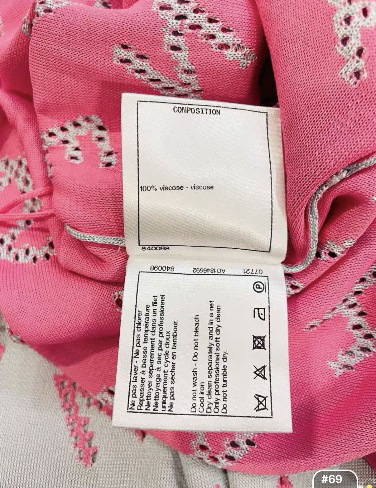 Chanel Chanel Classic Grey-Pink Embroidered Logo Long Cardigan J33 Size XS / US 0-2 / IT 36-38 - 7 Thumbnail