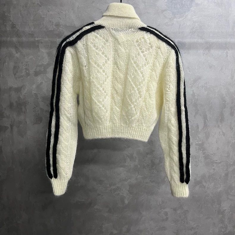Gucci Gucci Ivory white horsehair knitted sweater 2504-Nextarrow Size M / US 6-8 / IT 42-44 - 5 Thumbnail