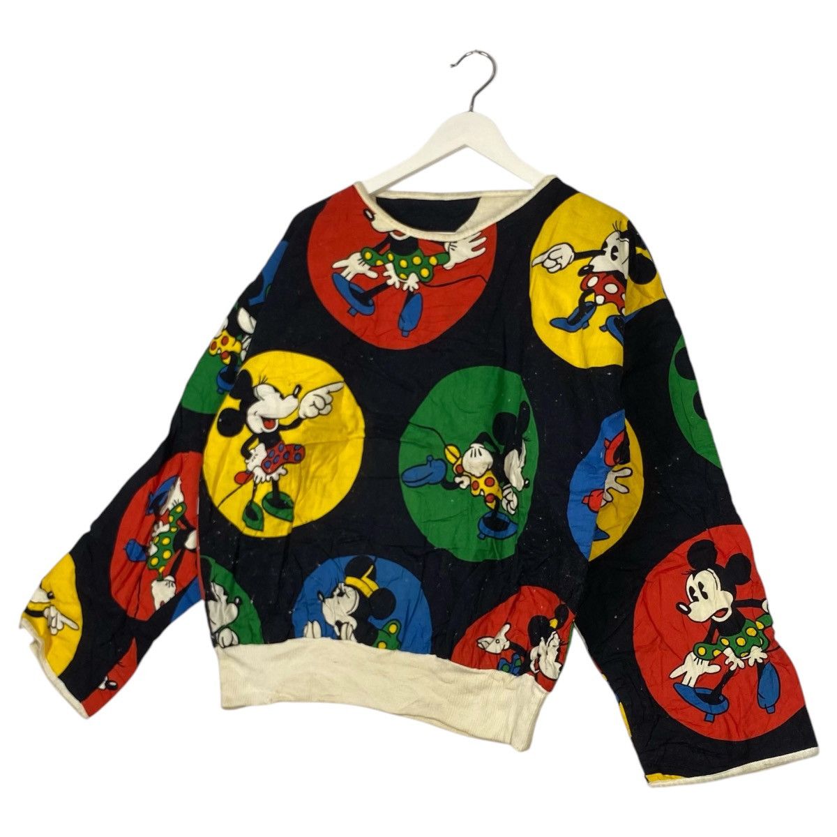 Disney × Mickey Mouse × Vintage 90s Disney Reversable Mickey Mouse Sweatshirt Size US L / EU 52-54 / 3 - 2 Thumbnail