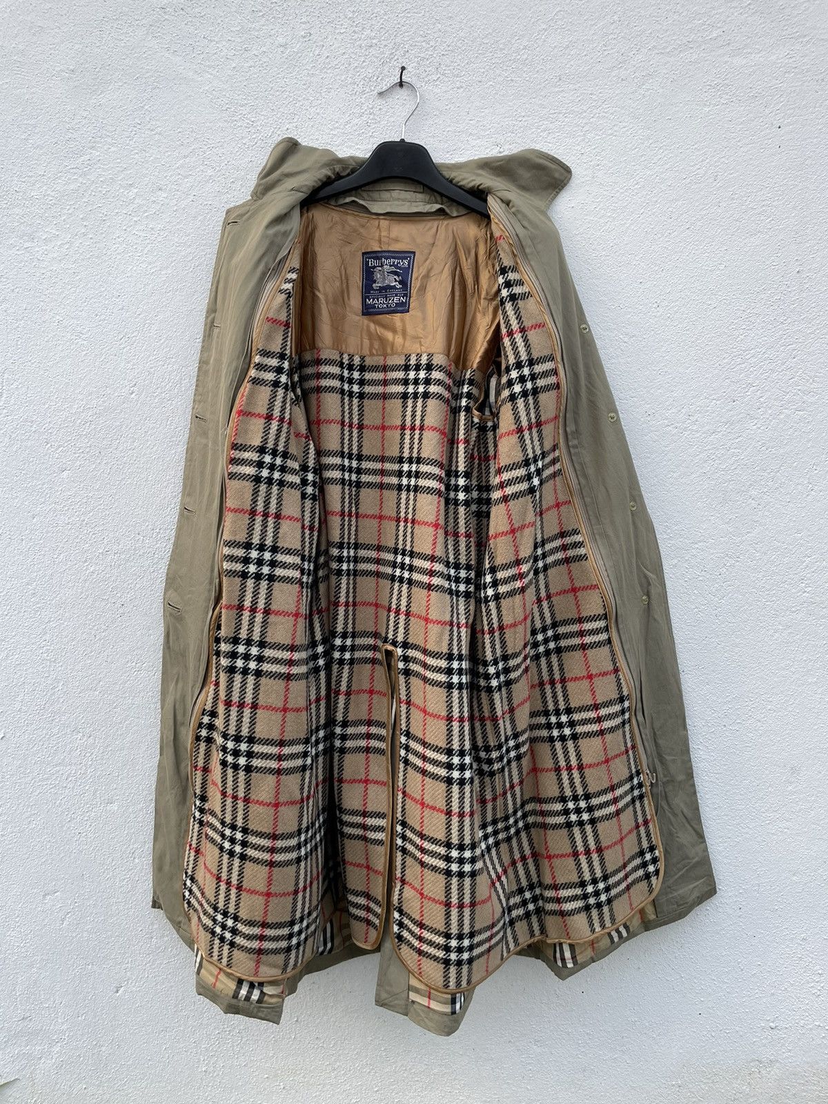 Burberry Prorsum Made In England Vintage Burberry Nova Check Lining Over Coat Size US M / EU 48-50 / 2 - 1 Thumbnail