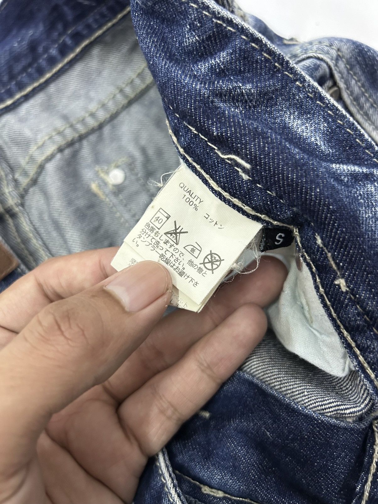 Japanese Brand × Vintage Vintage Japanese Denim Sp Ray Blue Wash Distressed Jeans Size US 30 / EU 46 - 11 Thumbnail