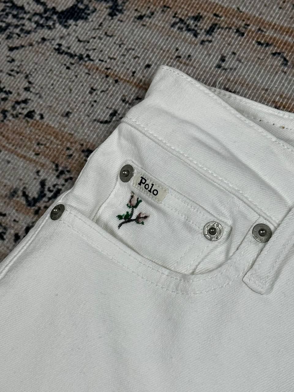 Polo Ralph Lauren Vintage Ralph Lauren White Rare Embroedered Jeans Size 27" / US 4 / IT 40 - 7 Thumbnail