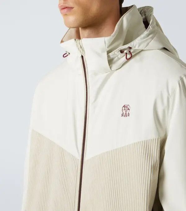 Brunello Cucinelli o1w1db10226 Wr Padded Jacket in White/Natural Size US L / EU 52-54 / 3 - 3 Thumbnail