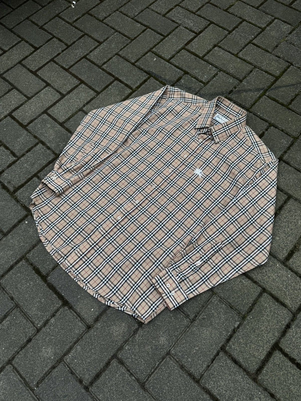 Burberry Burberrys Nova Check Beige Hemd Herren Luxury Old money Size US M / EU 48-50 / 2 - 2 Thumbnail