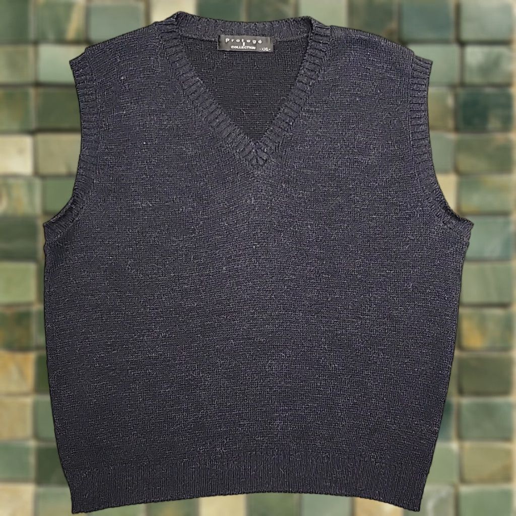 Vintage VINTAGE Protege Sweater Vest Mens 2XL Blue Alpaca Wool Blend V-Neck Pullover Classic Knit Vest Crewneck? Size US XXL / EU 58 / 5 - 1 Thumbnail