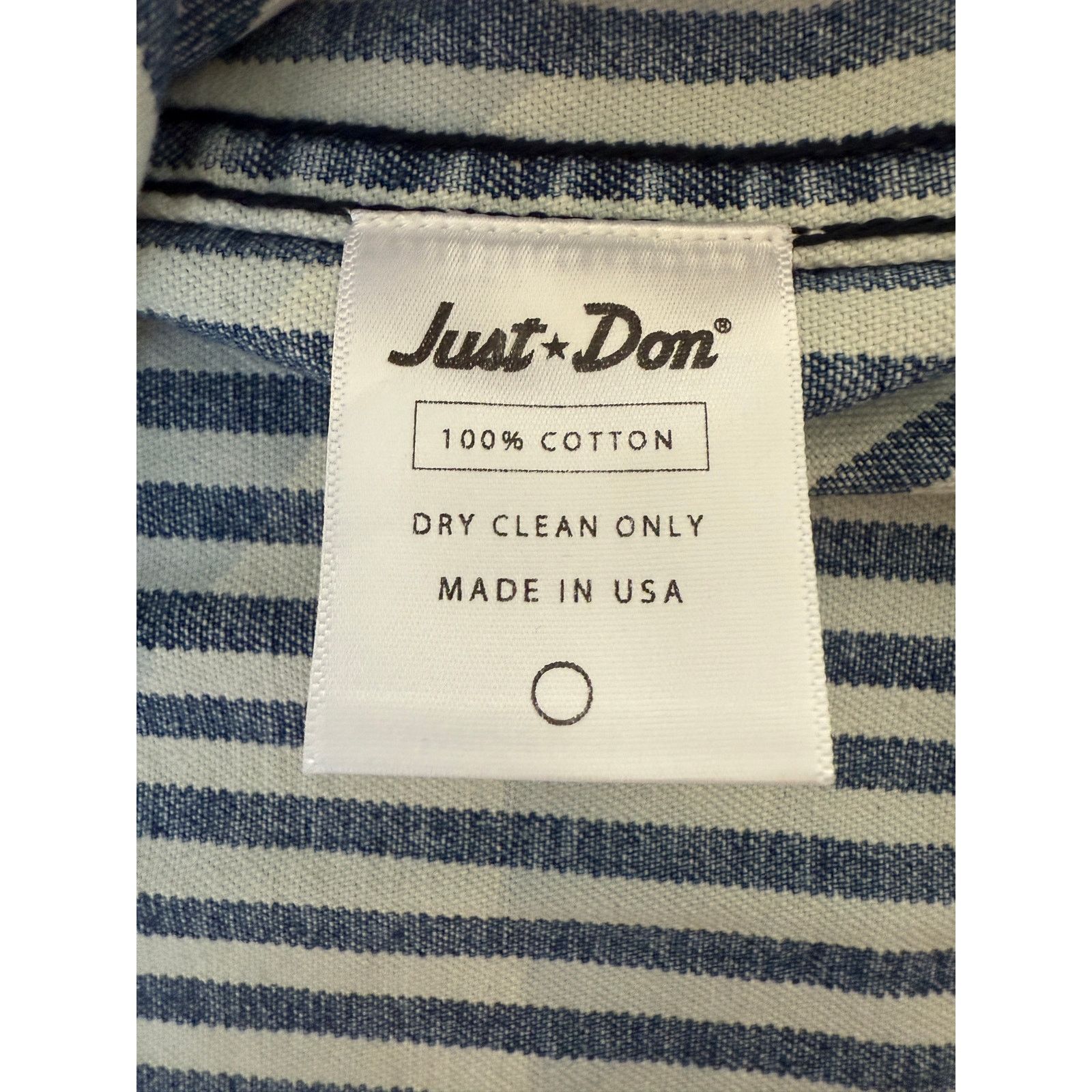 Just Don Just Don Denim Striped Baseball Jersey Size US XL / EU 56 / 4 - 4 Thumbnail