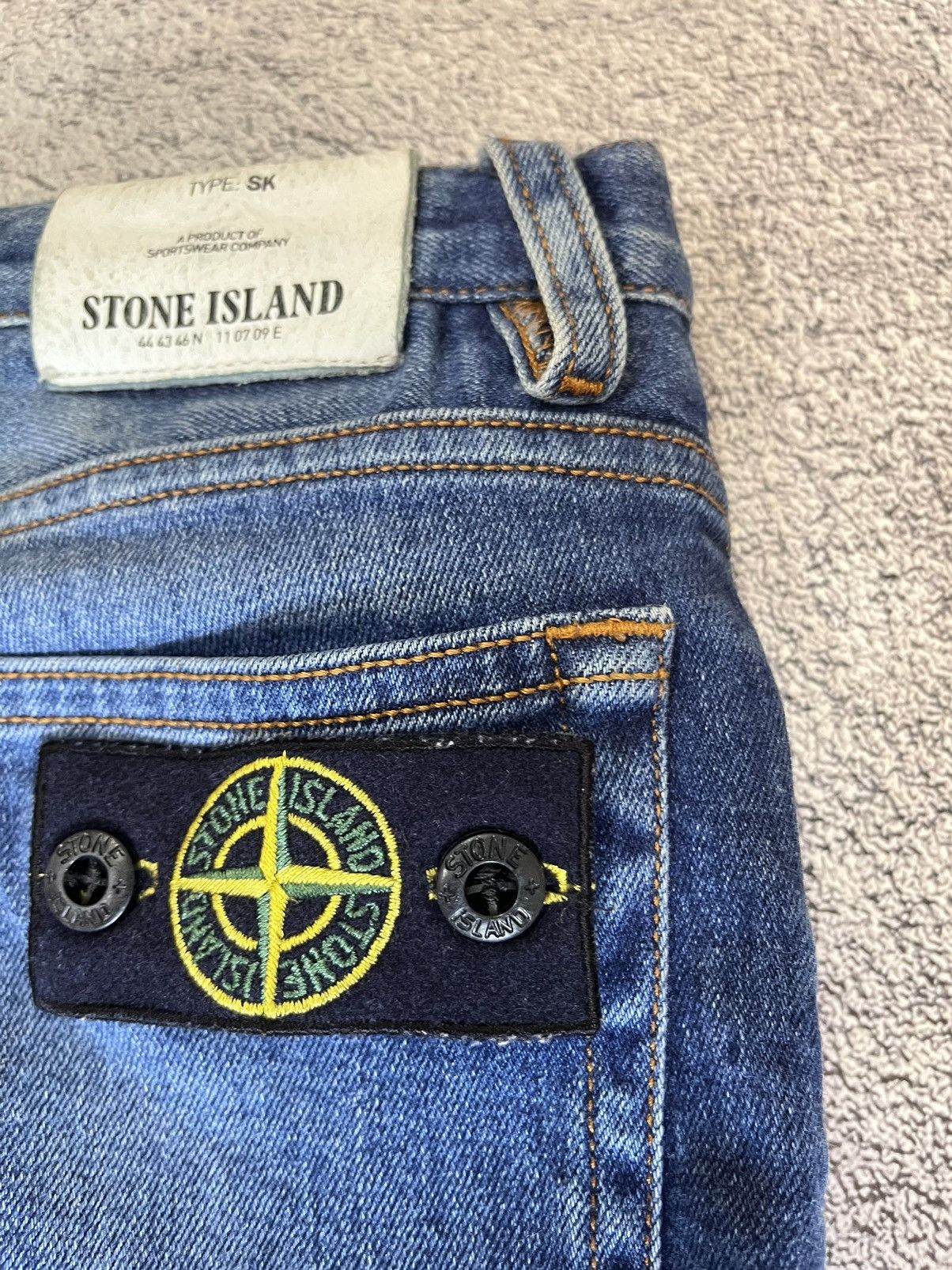 Stone Island Stone Island Junior Logo Patch Kids Jeans Blue Size 8 / 128 Size US 26 / EU 42 - 8 Thumbnail