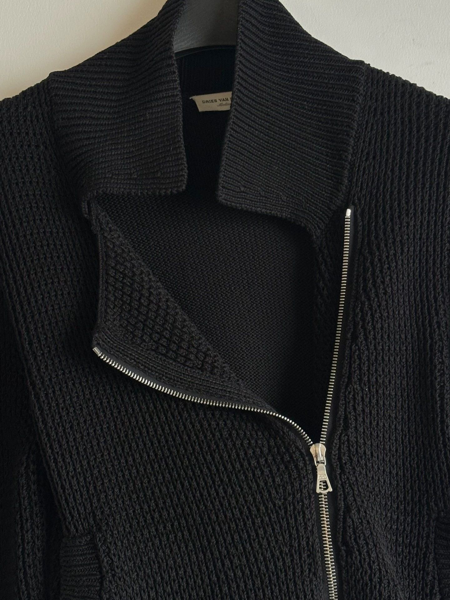 Dries Van Noten Dries Van Noten Slant Zipper Knit Jacket M Size M / US 6-8 / IT 42-44 - 2 Thumbnail
