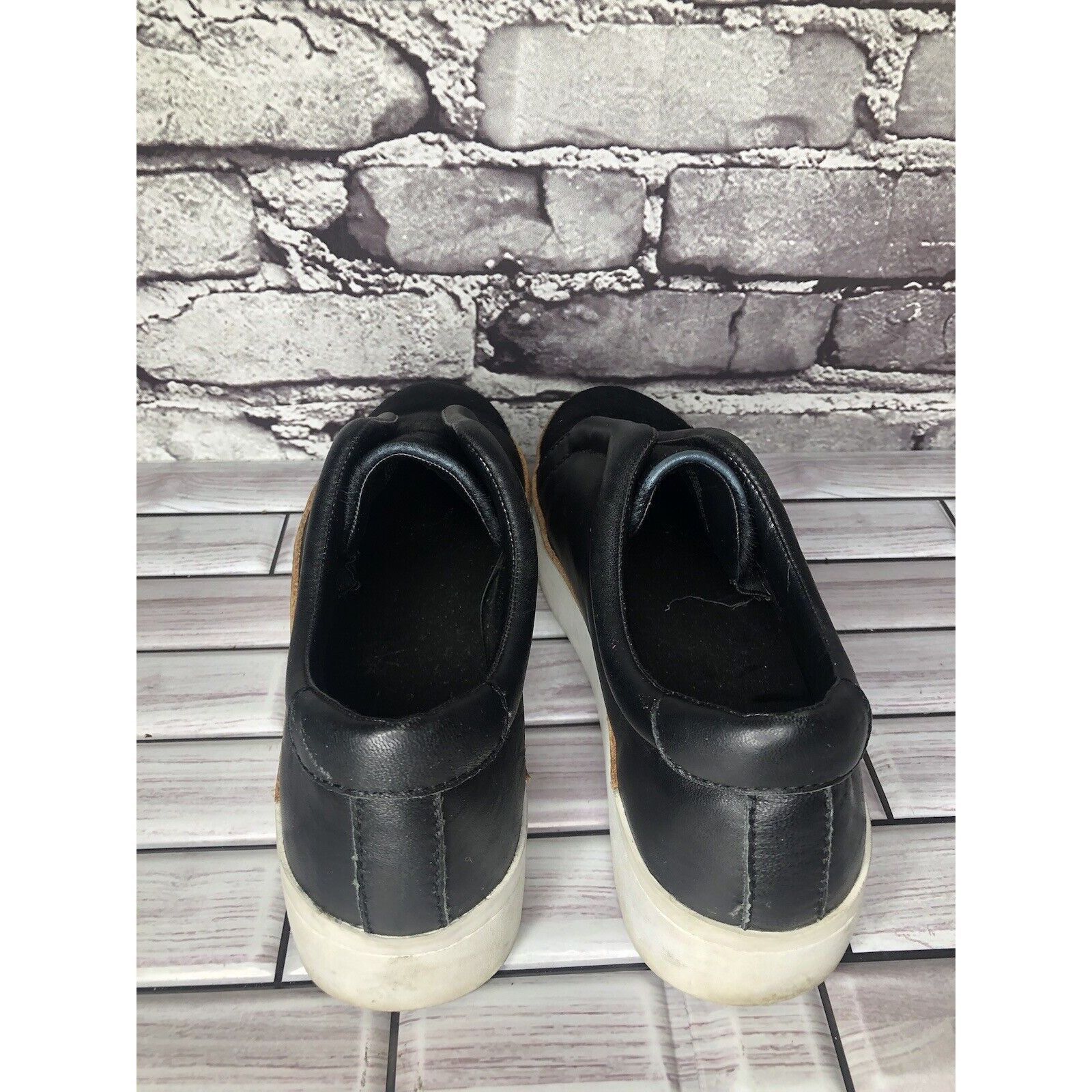 Other M4D3 Black Leather Calf Hair Super Platform Slip On Sneakers Size US 7 / IT 37 - 6 Thumbnail