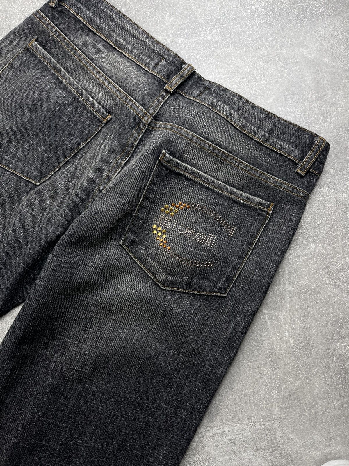 Just Cavalli × Roberto Cavalli Just Cavalli Roberto Cavalli Gray Faded Logo Flared Jeans Size 29" - 5 Thumbnail