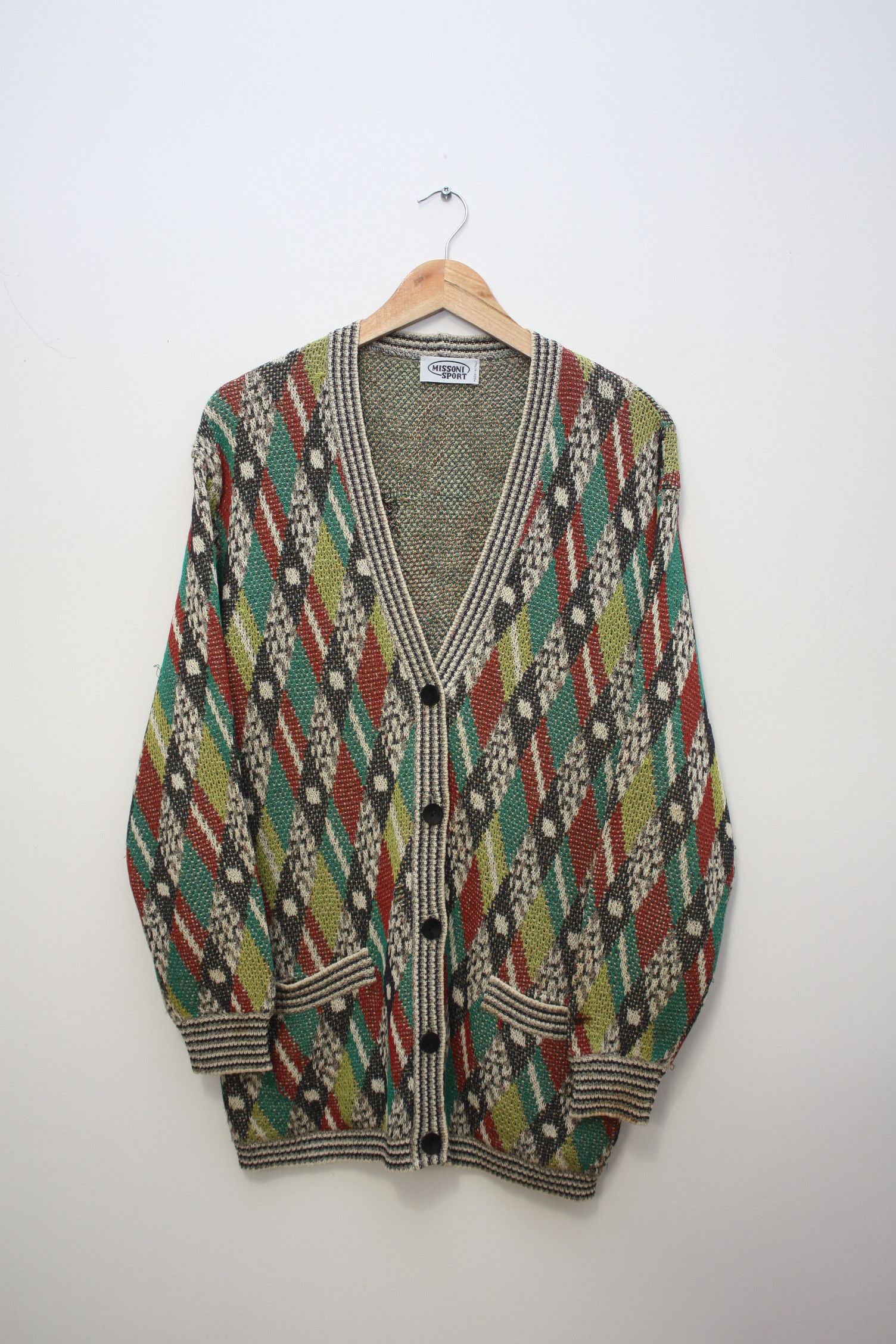 image of Missoni Sport Vintage Knitted V-Neck Cardigan Women's 38 (Size XS)