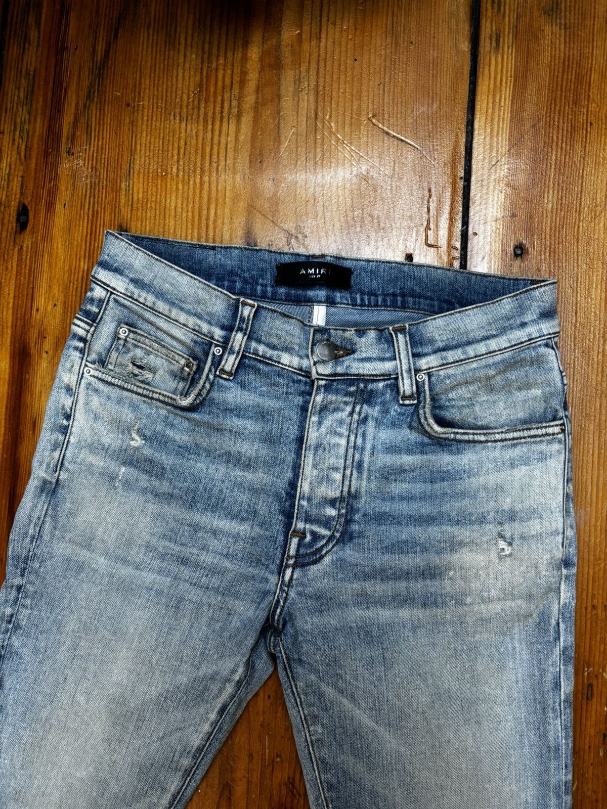 Amiri Amiri stack light wash indigo mx1 denim jeans Size US 29 - 2 Thumbnail