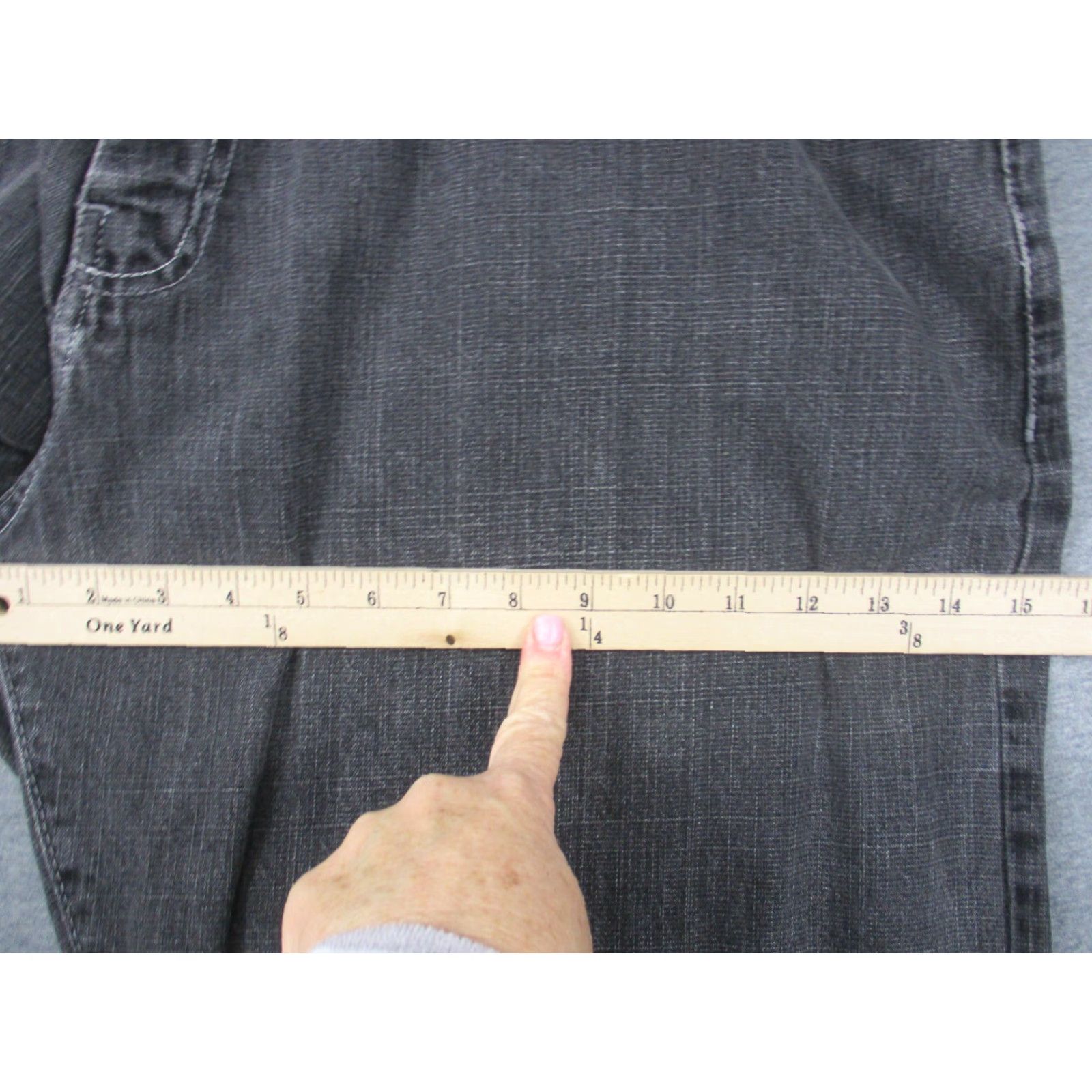 Vintage Evolution Jeans Men’s 42x32 Black Dark Wash Baggy Wide Leg Denim Relaxed 42 32 Inseam 42in Dark Wash Mens Jeans Size US 42 / EU 58 - 6 Thumbnail