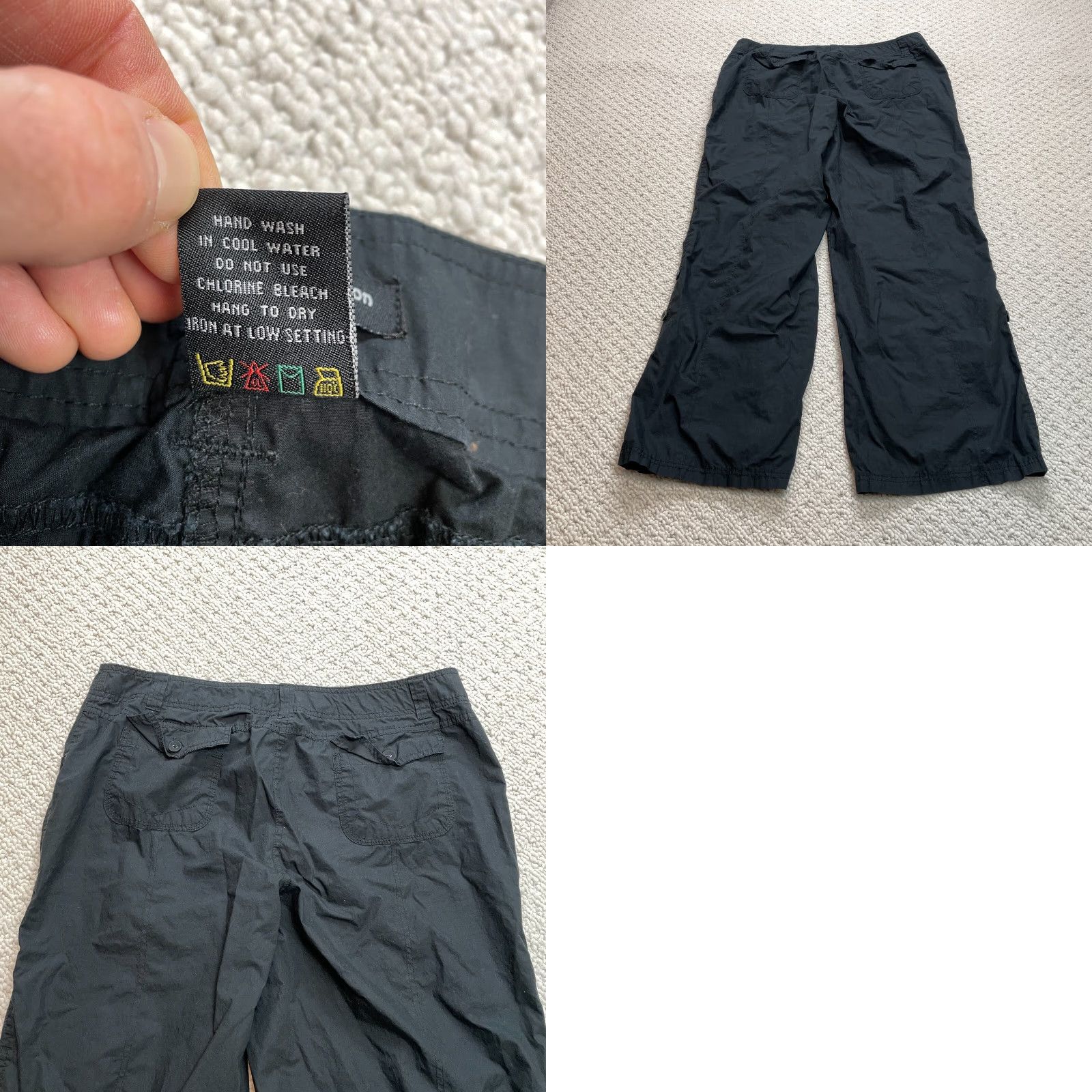 Vintage Dalia Collection Pants Womes 16W Black Lightweight Casual Wide Leg Relaxed 38x31 Size 38" / US 16 / IT 52 - 8 Thumbnail