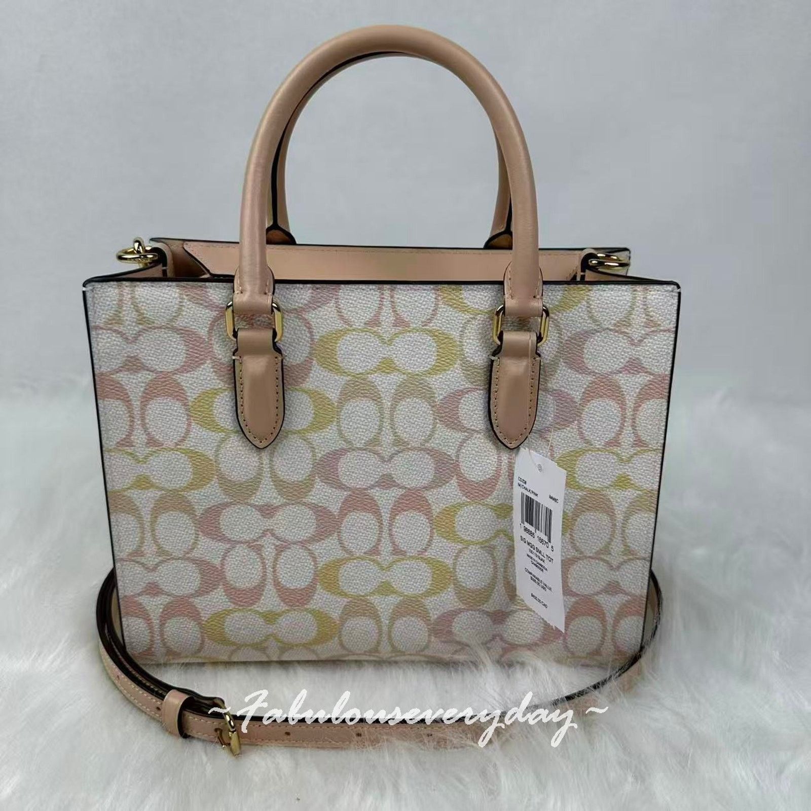 Coach Coach Maggie Small Tote Bag Crossbody Sig Canvas Chalk CDZ08 Size ONE SIZE - 4 Thumbnail