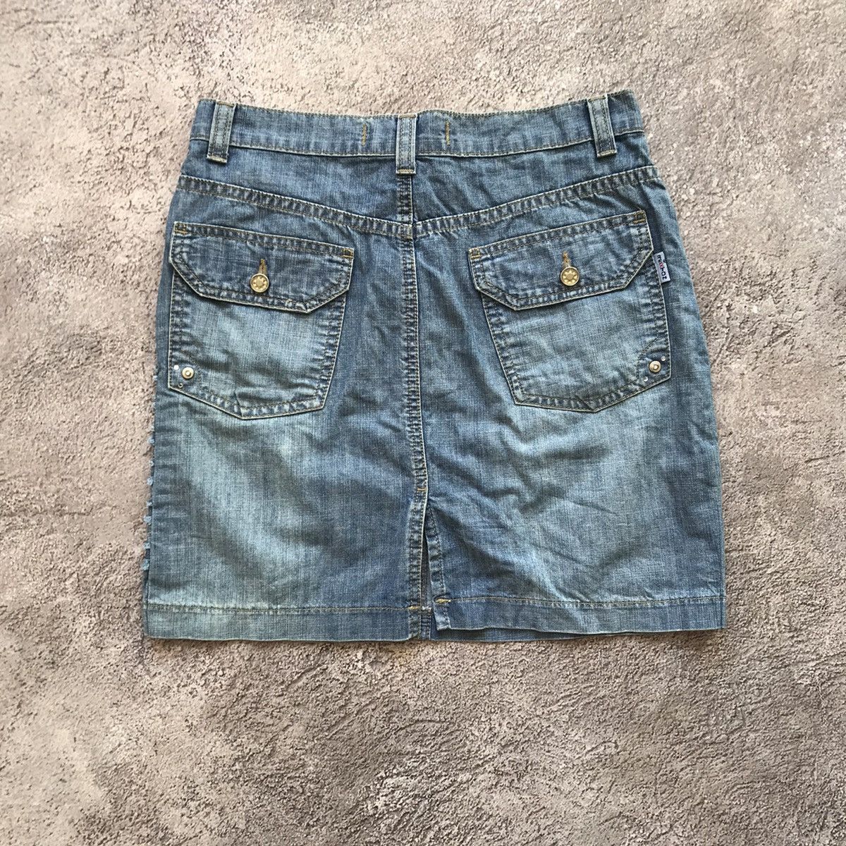Vintage Vintage Y2K Distressed Midi Skirt Streetwear Skate Baggy 29 Size 29" - 6 Thumbnail