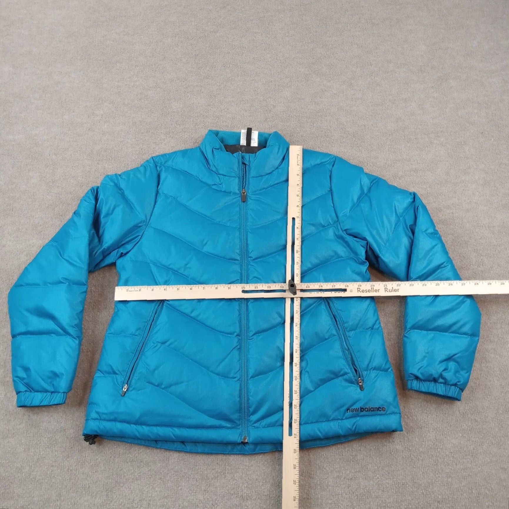 New Balance New Balance Womens Puffer Jacket Large Blue Full Zip Size L / US 10 / IT 46 - 2 Thumbnail