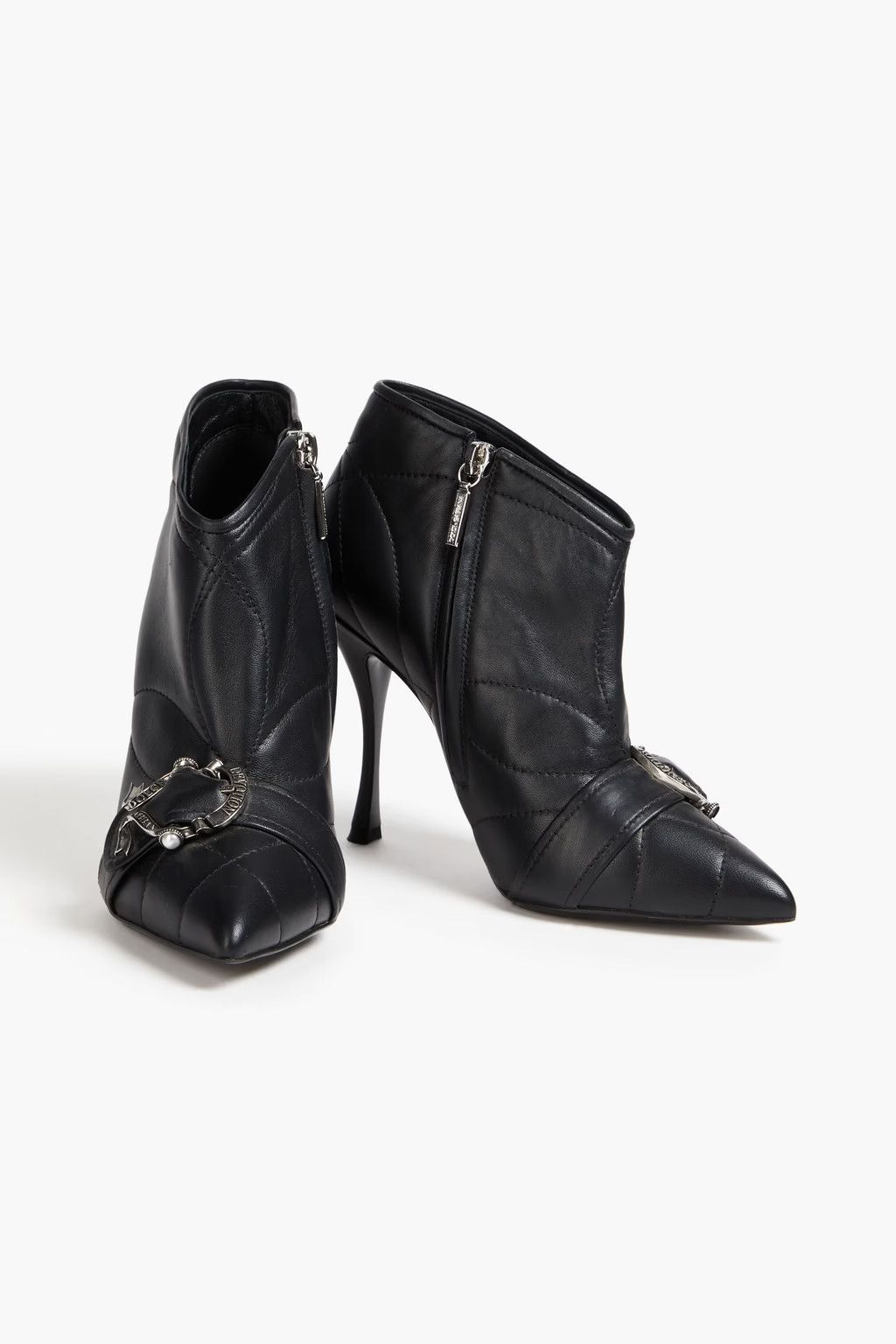 Dolce & Gabbana o1y0825 Leather Ankle Boots in Black Size US 5.5 / IT 35.5 - 3 Thumbnail