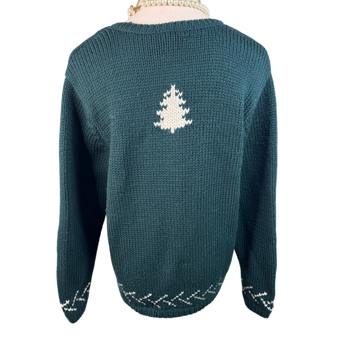 Vintage Vintage Talbots 100% wool pine tree cardigan sweater size M Size M / US 6-8 / IT 42-44 - 4 Thumbnail