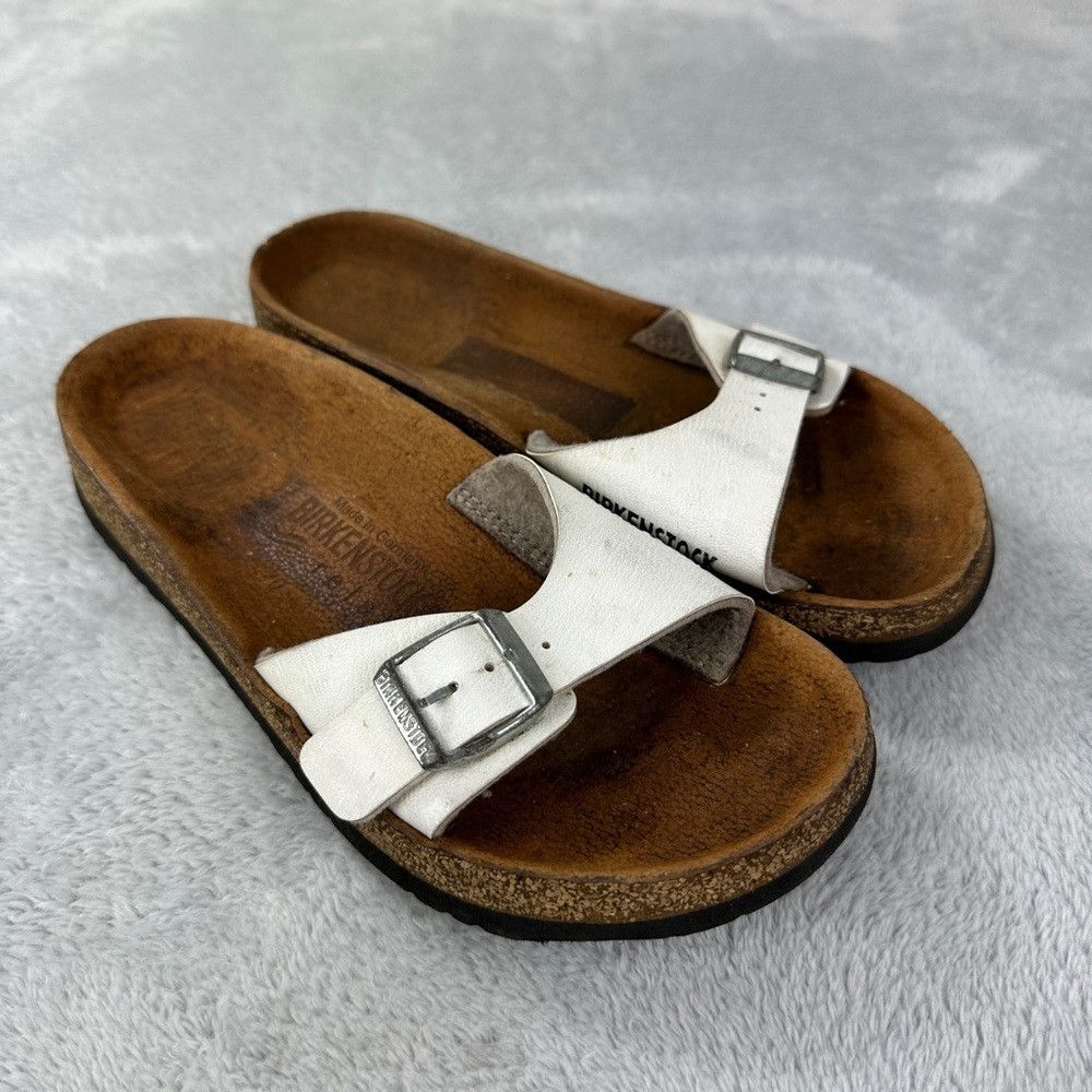 Birkenstock Madrid White Leather WomenS Size 37 Regular Wi Shoes, Women's