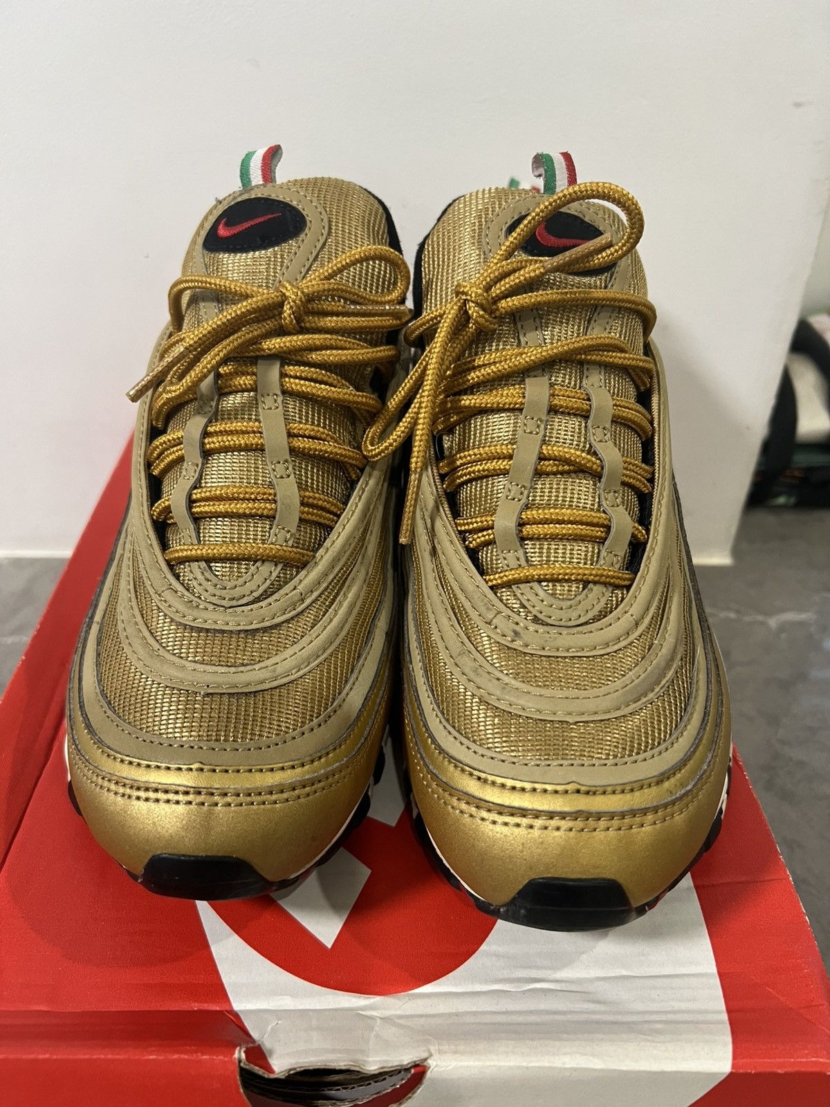 Nike Nike Air Max 97 Italy Metallic Gold Size US 8 / EU 41 - 4 Thumbnail