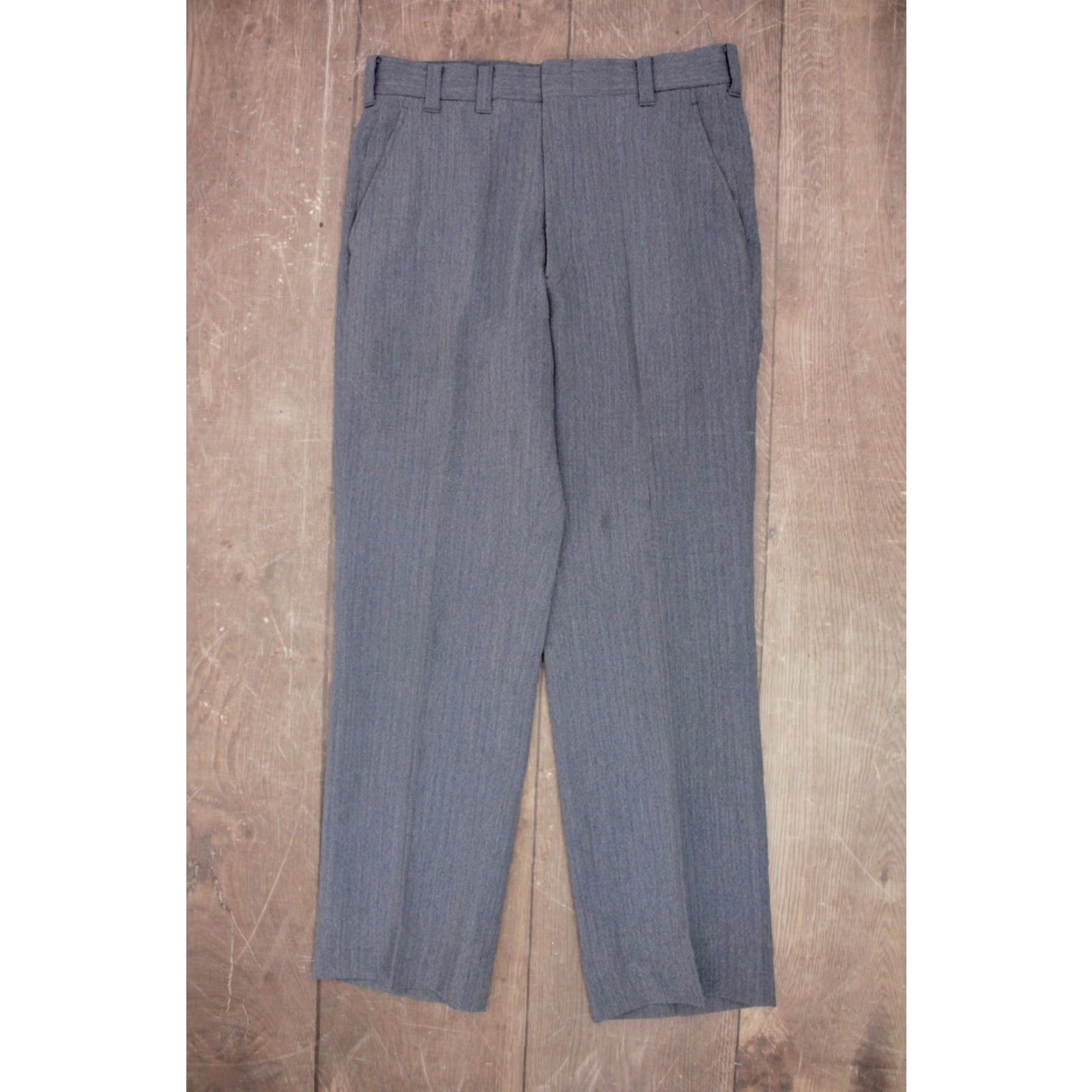 Vintage VINTAGE Mens VTG 70s 2 PC Blue/Grey Leisure Suit Sz M 1970s Disco Polyester Mens Size 40R - 7 Thumbnail