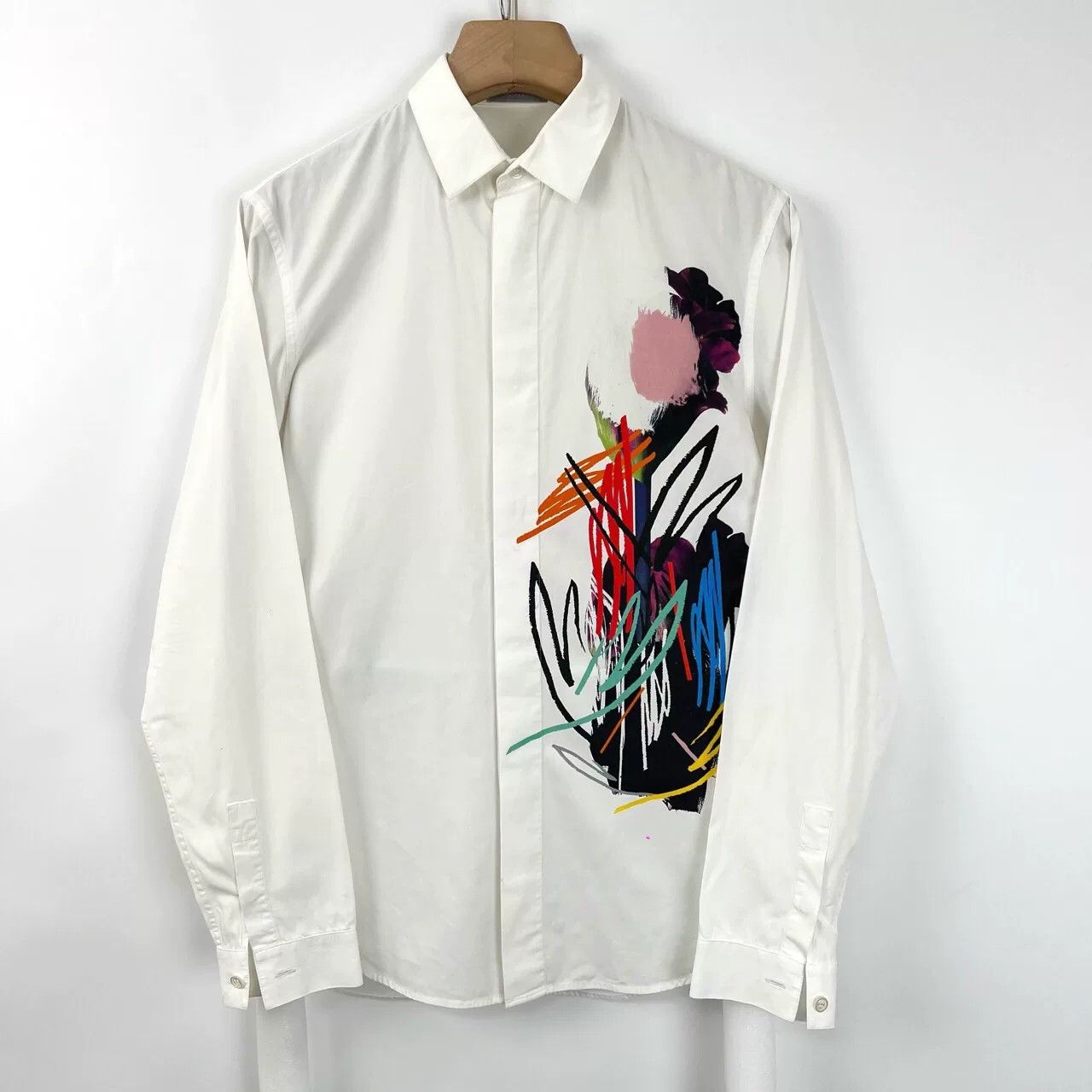 Dior Dior Floral Graffiti Long Sleeve Shirt Size M / US 6-8 / IT 42-44 - 1 Thumbnail
