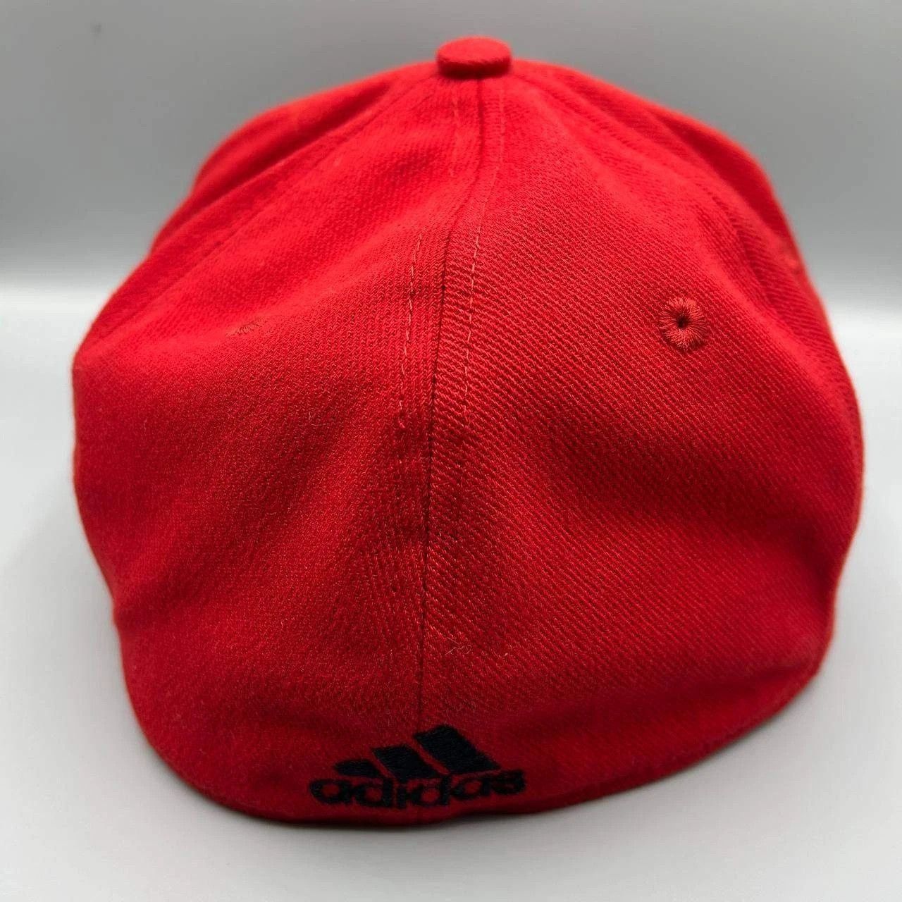 Adidas NC State Wolfpack Hat Men Red Black Stretch Fitted Cap S-M Size ONE SIZE - 5 Thumbnail