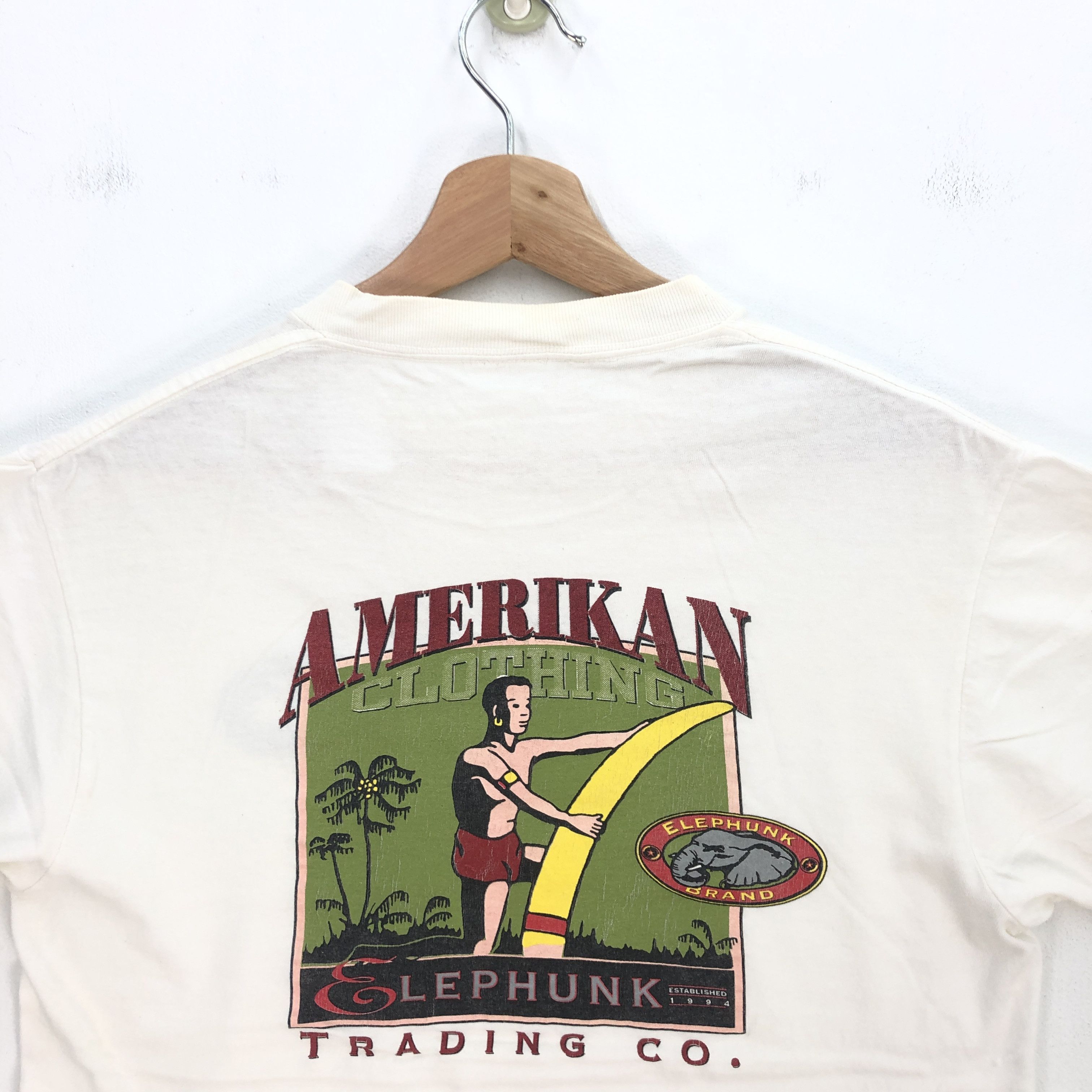 Vintage Vintage 90s Amerikan Clothing T Shirt Elephunk Brand Tees Size US M / EU 48-50 / 2 - 4 Thumbnail