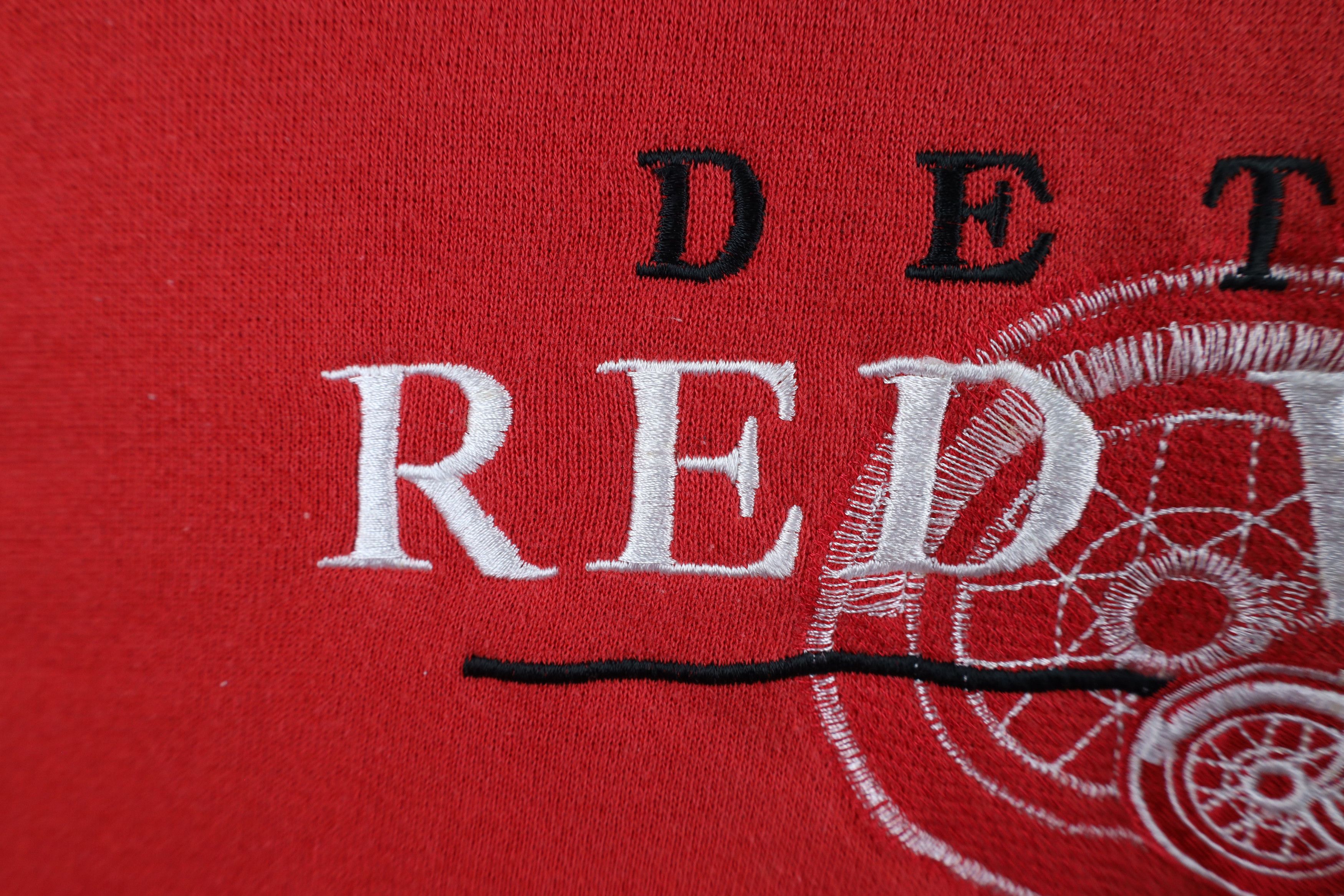 Vintage Vintage 90s Detroit Red Wings Hockey Crewneck Sweatshirt Red Size US XXL / EU 58 / 5 - 5 Thumbnail
