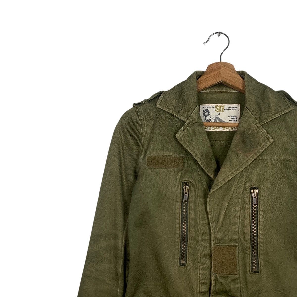 If Six Was Nine SLY Military Olive Green Chore Jacket #1806-C16 Size XXS / US 00 / IT 34 - 6 Thumbnail