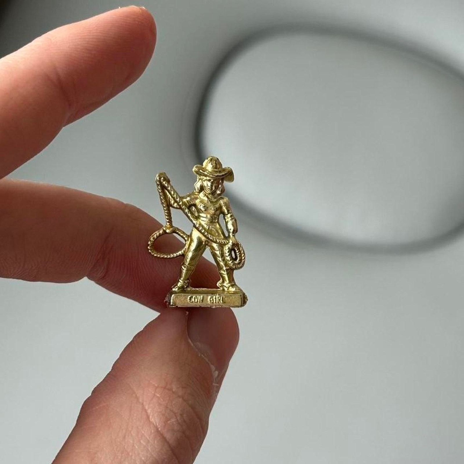 Vintage Vintage Retro Gold Cowgirl Character Mini Toy Figure Size ONE SIZE - 5 Thumbnail
