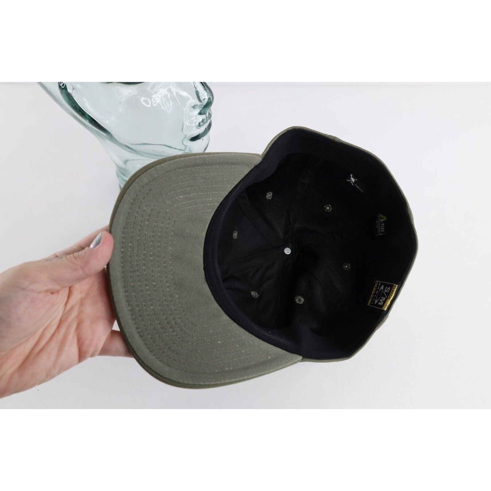Oakley × Vintage Vintage Oakley Spell Out Metal O Logo Stretch Fitted Hat Cap Size ONE SIZE - 8 Thumbnail