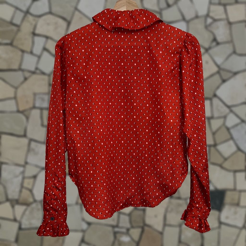 Saks Fifth Avenue VINTAGE Saks Fifth Avenue Evan Picone Blouse Red Top Petite Women’s Medium Size M / US 6-8 / IT 42-44 - 1 Thumbnail