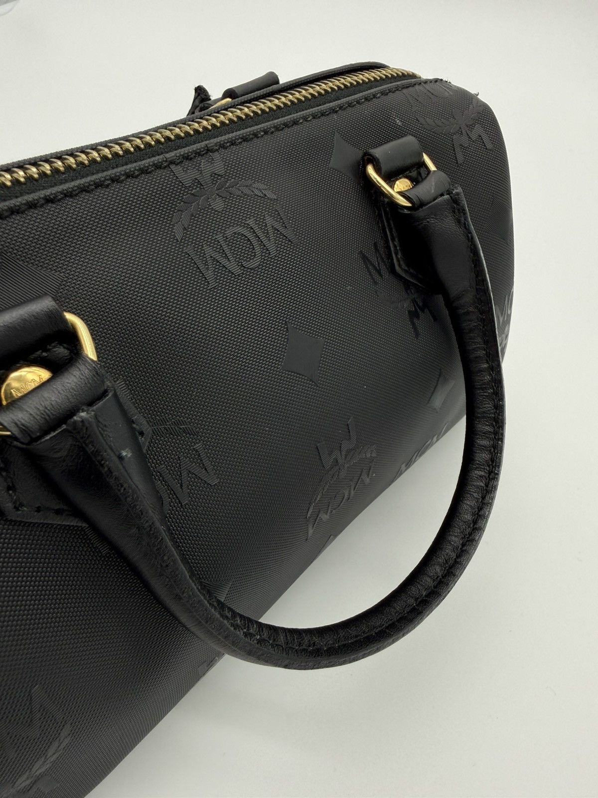 MCM MCM Visetos Logogram 2-Way Hand Bag – Black Size ONE SIZE - 19 Thumbnail