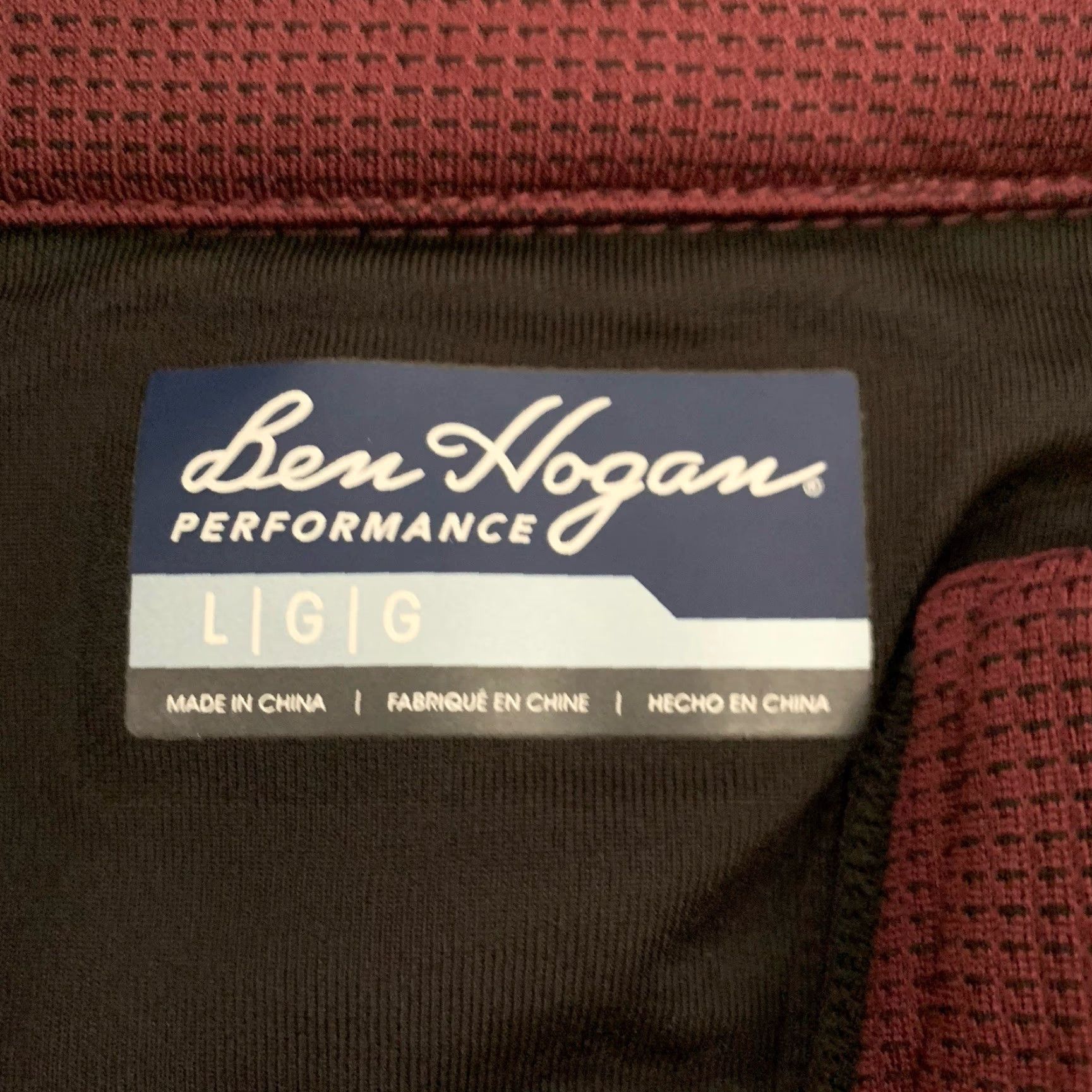 Hogan Ben Hogan Performance Pullover Mens Large Wine 1/4 Zip Long Sleeve Pockets Size US L / EU 52-54 / 3 - 7 Thumbnail