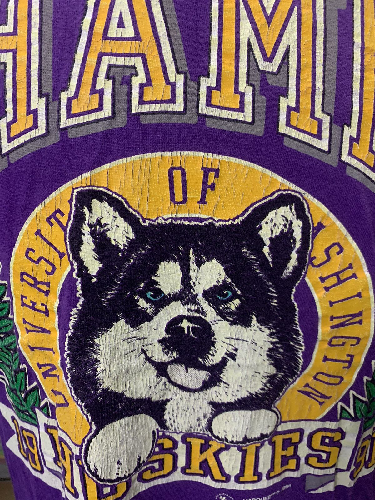 Vintage Rare Vintage 1991 champion huskies Distressed Size US L / EU 52-54 / 3 - 6 Thumbnail
