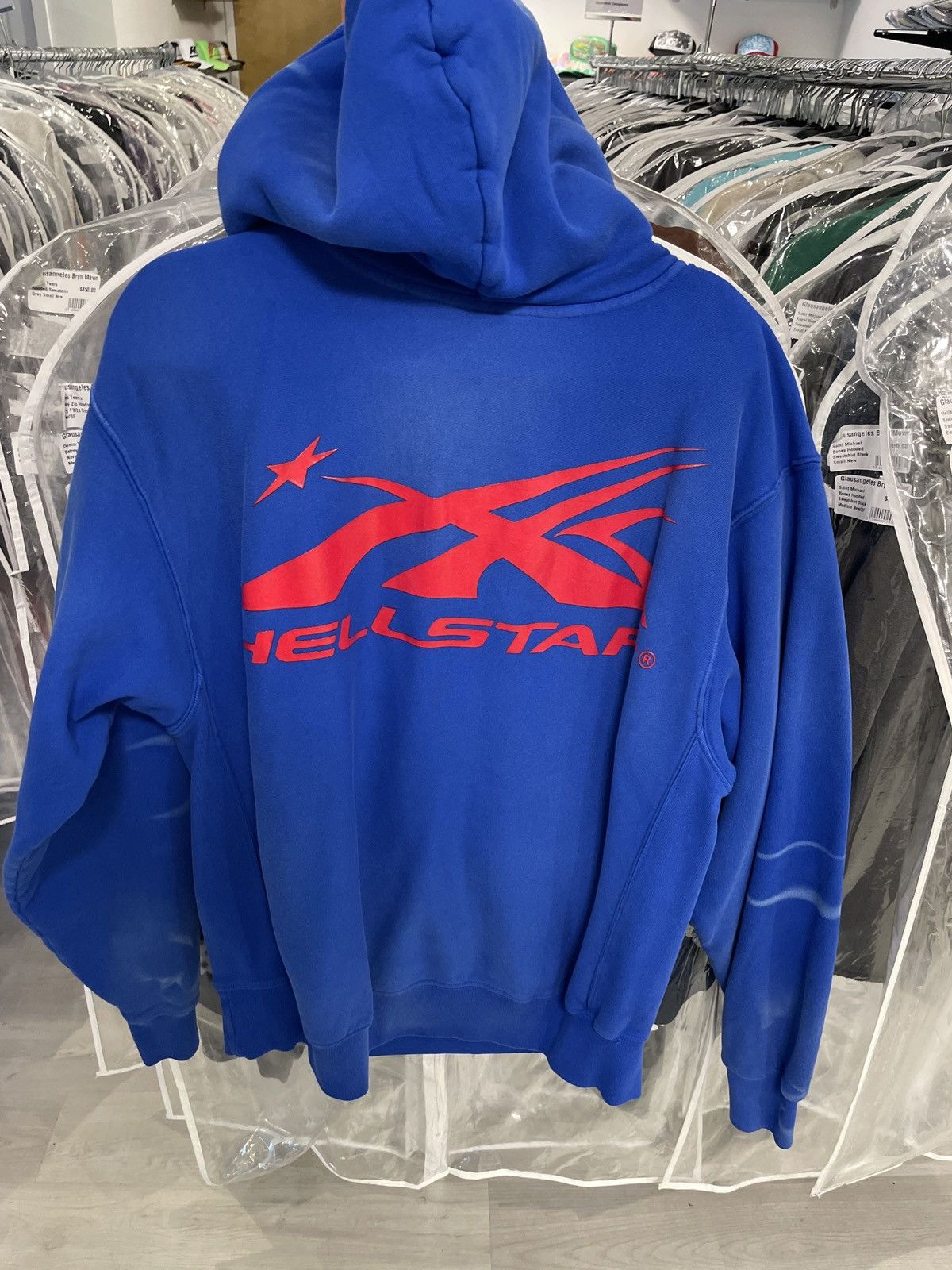 HELLSTAR Hellstar Sports SS24 Hoodie Blue/Red S | Grailed